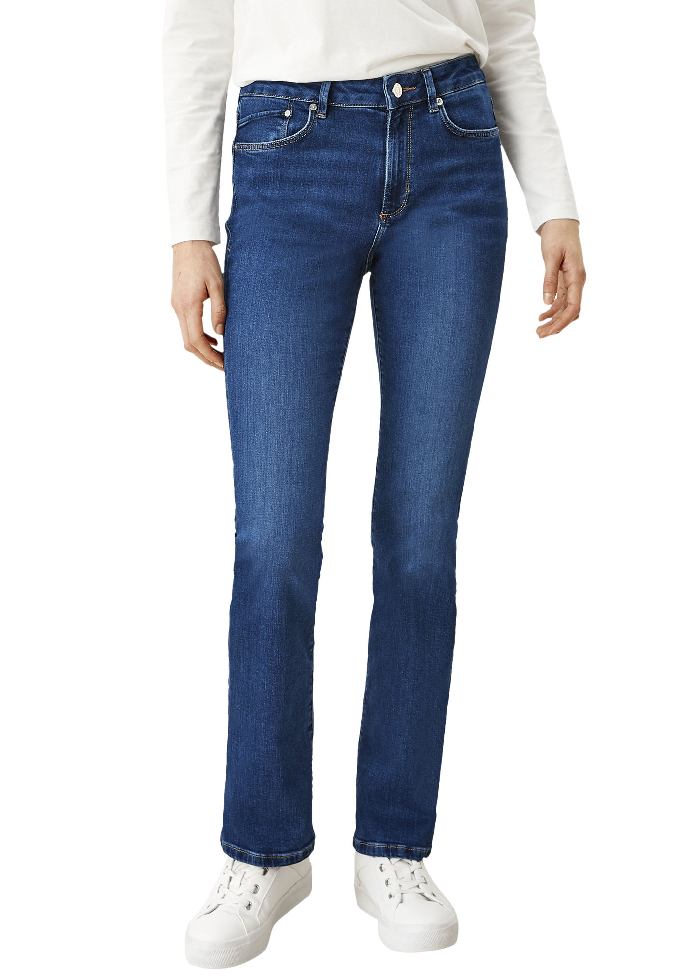 Bootcut-Jeans, mit Nieten an den Taschen