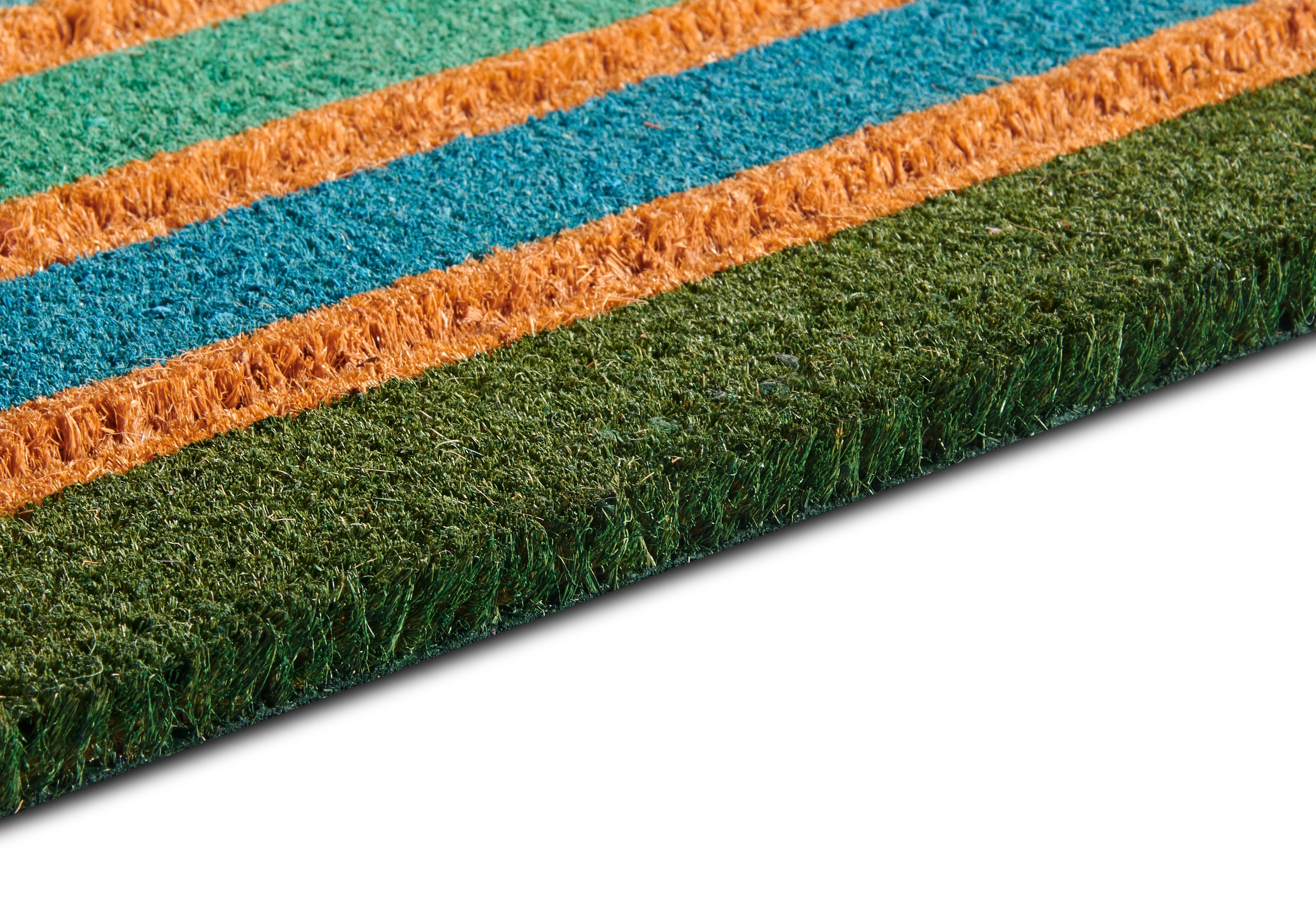 HANSE Home Fussmatte »Mix Mats Kokos Colorful Stripes, Türmatte«, rechteckig, 15 mm Höhe, Strapazierfähig, pflegeleicht, robust, wetterfest, UV-beständig