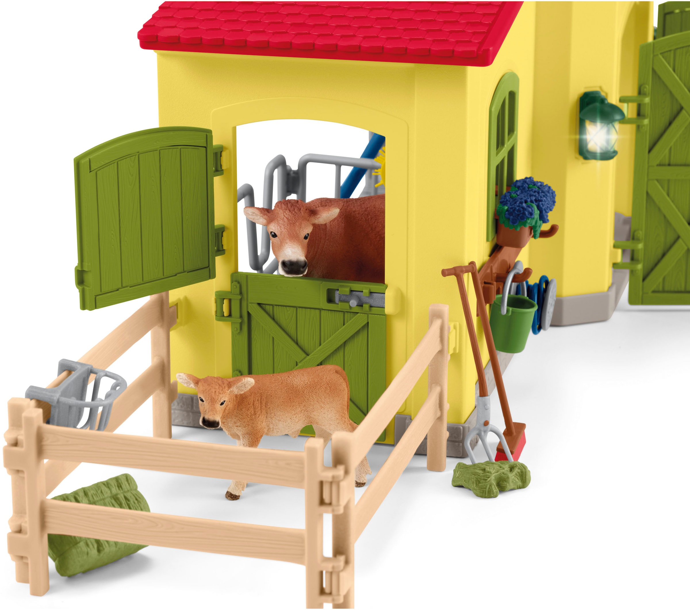 Schleich® Spielwelt »FARM WORLD, Grosser Stall mit Tieren und Zubehör (42605)«, Made in Europe