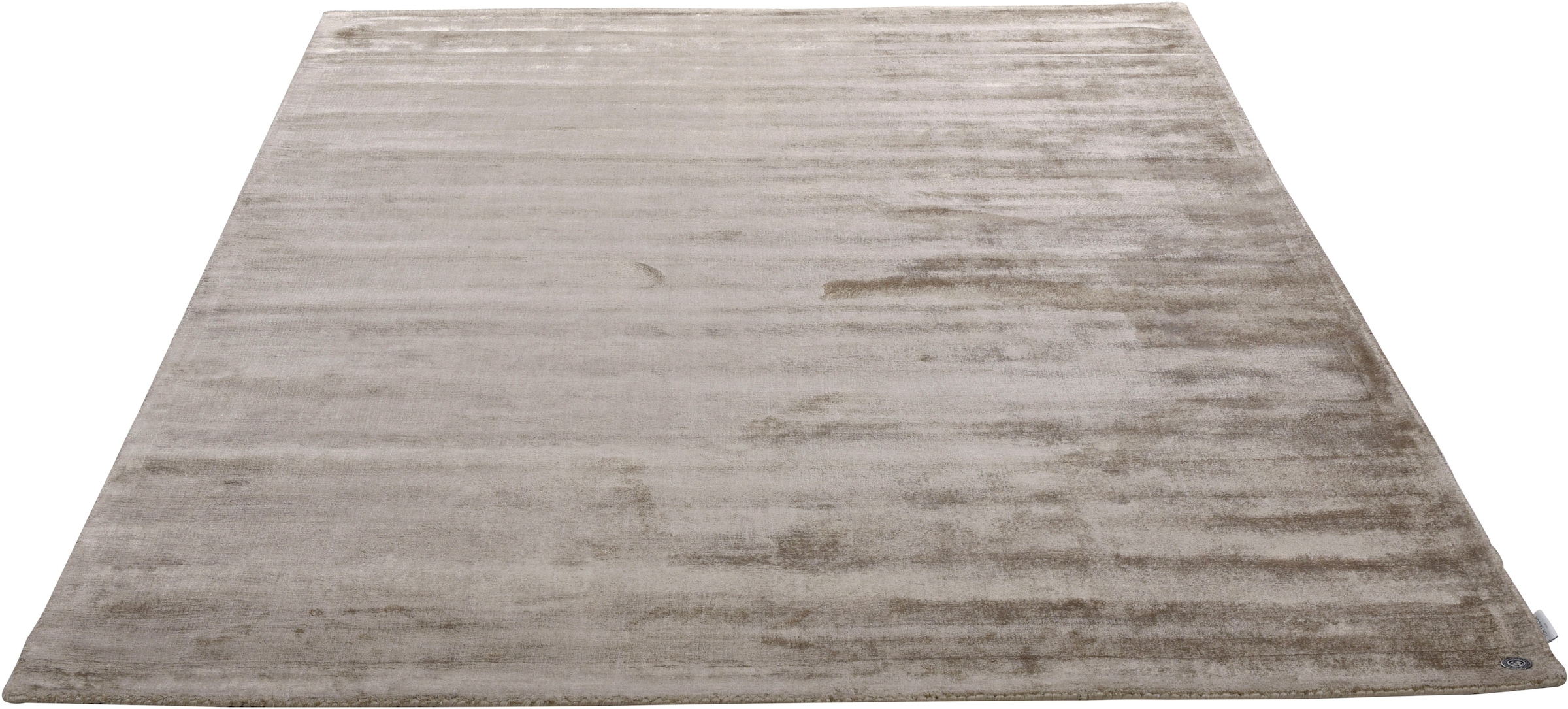 TOM TAILOR HOME Teppich »Shine uni«, rechteckig, 8 mm Höhe, Handweb Teppich, 100% Viskose, handgewebt, mit elegantem Schimmer