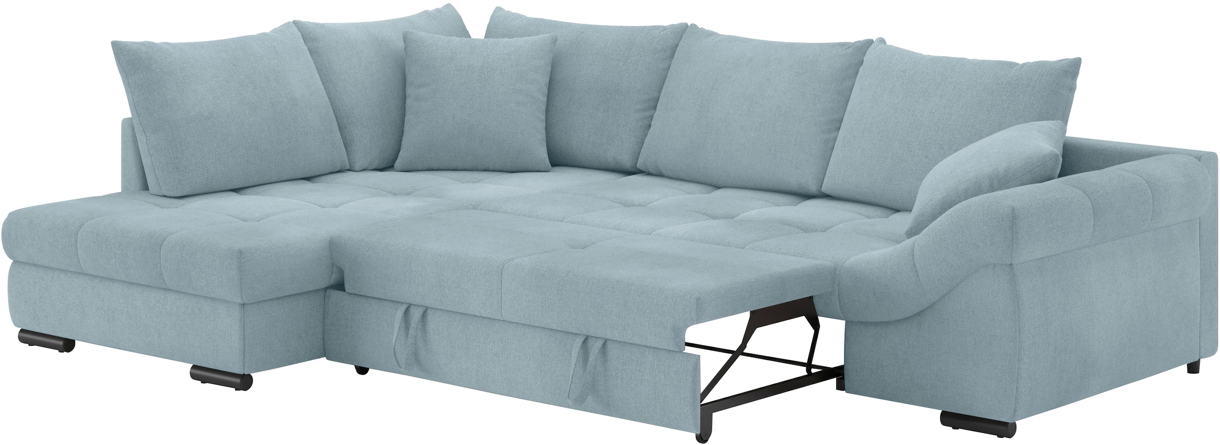Mr. Couch Ecksofa »Allegro DuraFlex, L-Form«, Hochschläfer-Bettauszug, Kaltschaumpolsterung, bis 140 kg belastbar