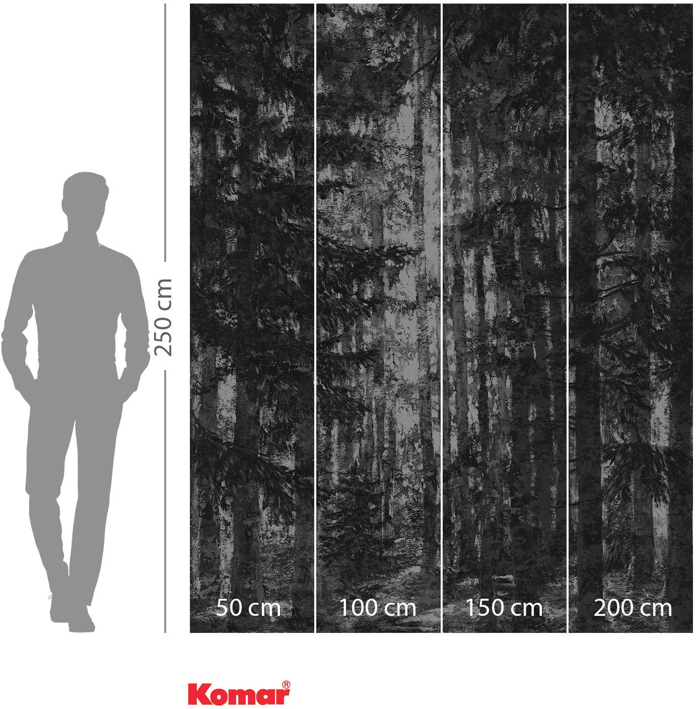 Komar Vliestapete »Digitaldruck Vlies - Lustres Lapland - Grösse 200 x 250 cm«, bedruckt, Wohnzimmer, Schlafzimmer