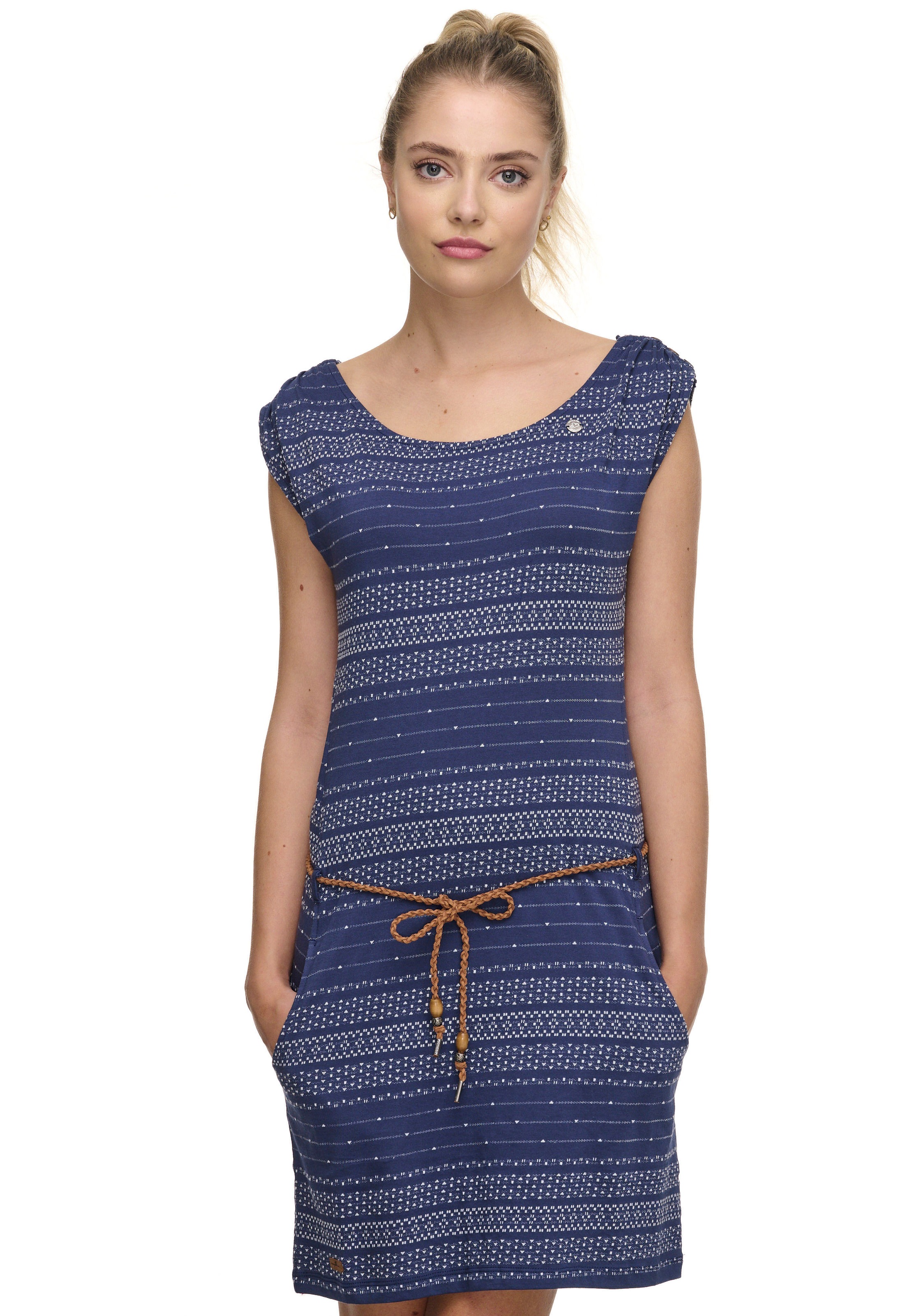 Ragwear Jerseykleid »CHEGO«, (2 tlg., mit abnehmbarem Gürtel), im  Block-Streifen-Design online kaufen bei Jelmoli-Versand Schweiz