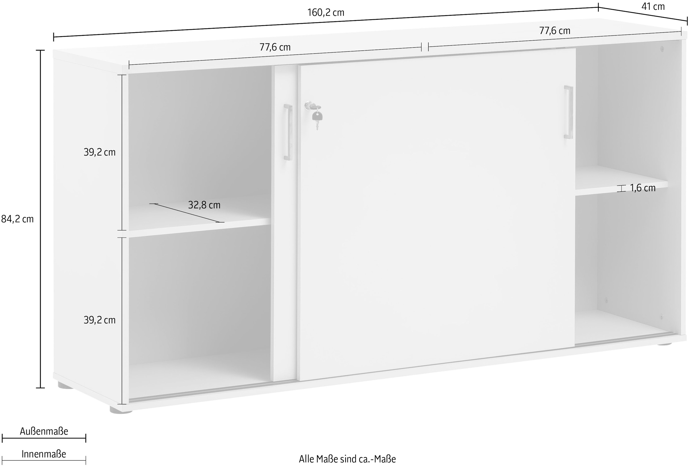 Günstige Originalware Schildmeyer Aktenschrank »Serie 1500«, abschliessbare shoppen Kommode, H84,2 x x Masse Made Germany T41 online B160,2 | in cm, Jelmoli-Versand