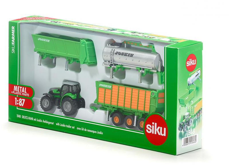 Siku Spielzeug-Traktor »SIKU Farmer, Deutz-Fahr Agrotron X720 (1848)«, mit Joskin Anhängerset