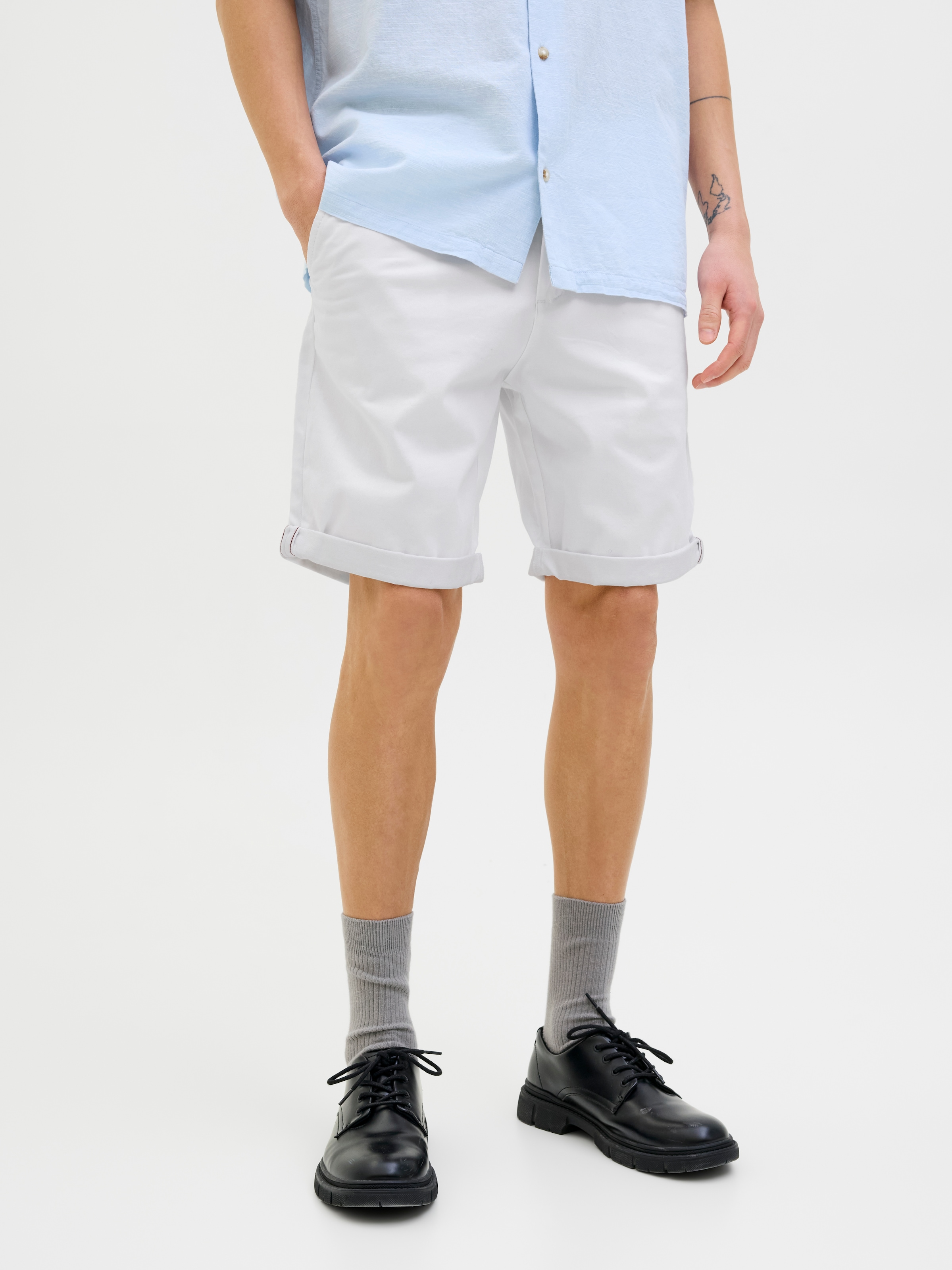 Jack & Jones Chinoshorts »JPSTBOWIE JJSHORTS S« mit Aufschlag
