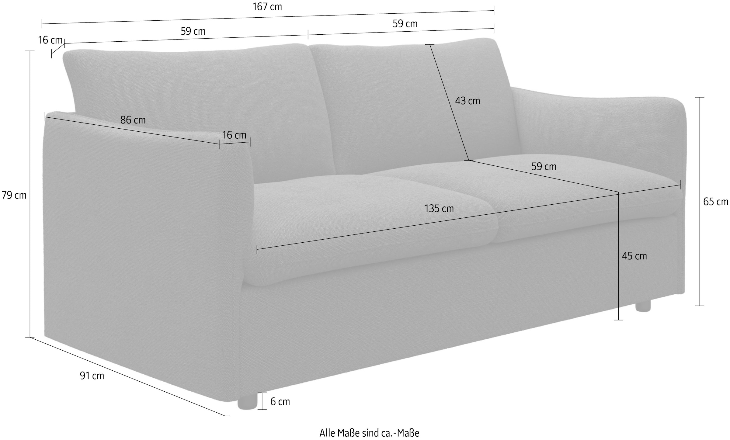 andas verfügbar Sofakombinationen | Jelmoli-Versand »Imatra«, shoppen 2-Sitzer in online Form, attraktiver unterschiedliche