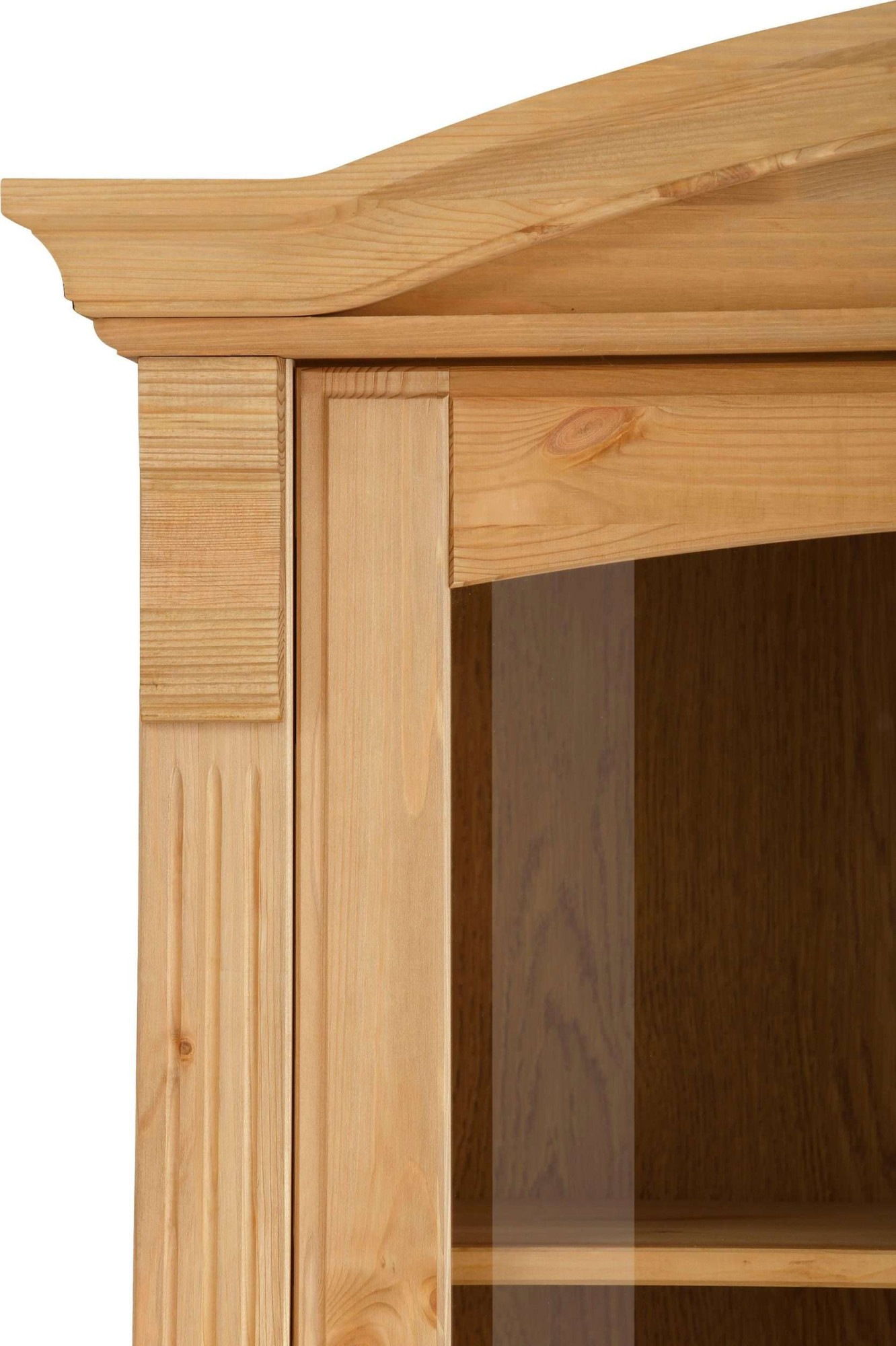 Home affaire Vitrine »Anna«, (Gesamtmasse (B/T/H): ca. 97/46/188 cm), mit Glastüren, Höhe 188 cm, Massivholz, mit Zierfräsungen, FSC®