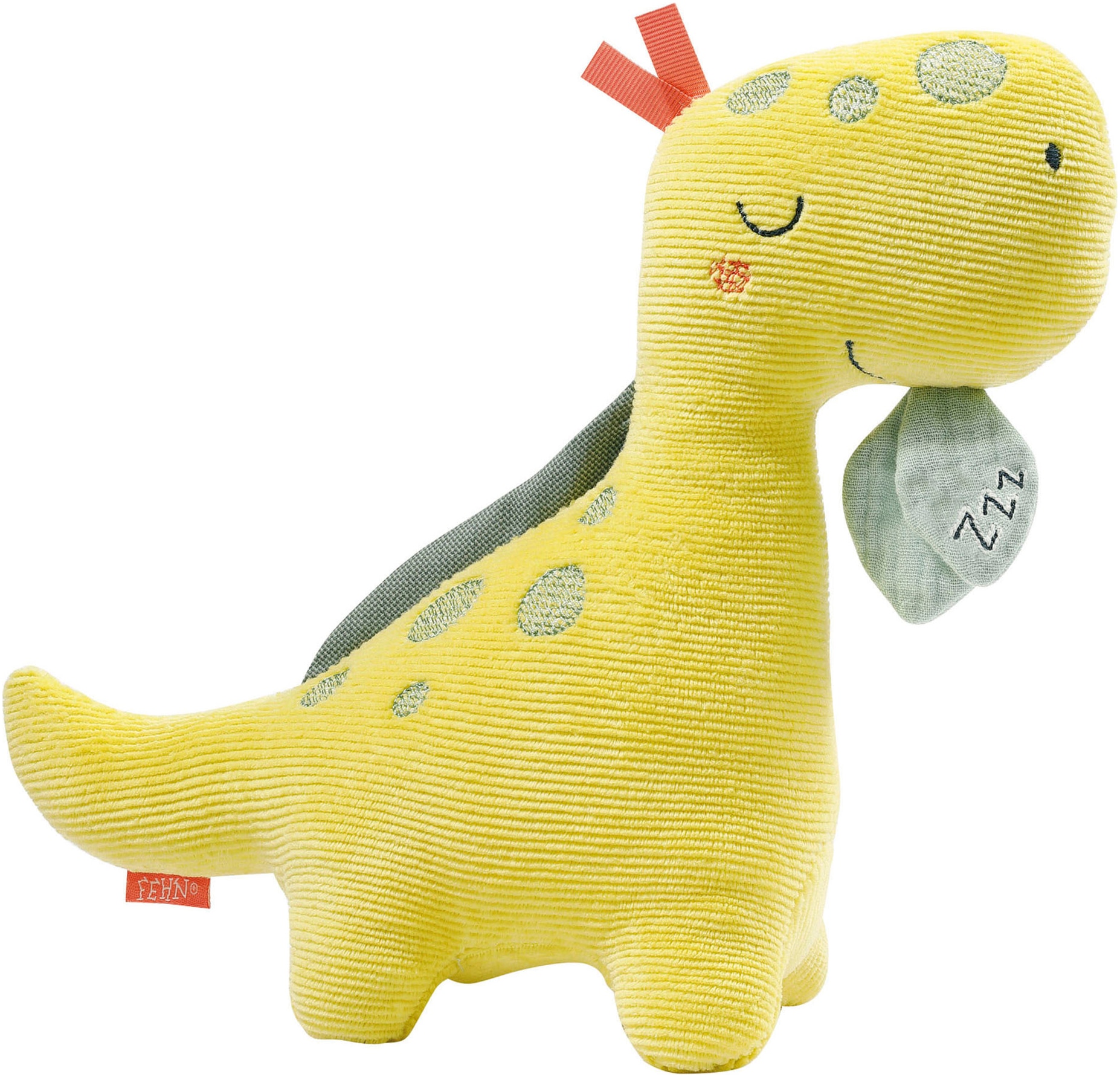 Fehn Kuscheltier »Happy Dino«, mit »Glow-in-the-dark«-Bestickung & Nachtlicht-Modul