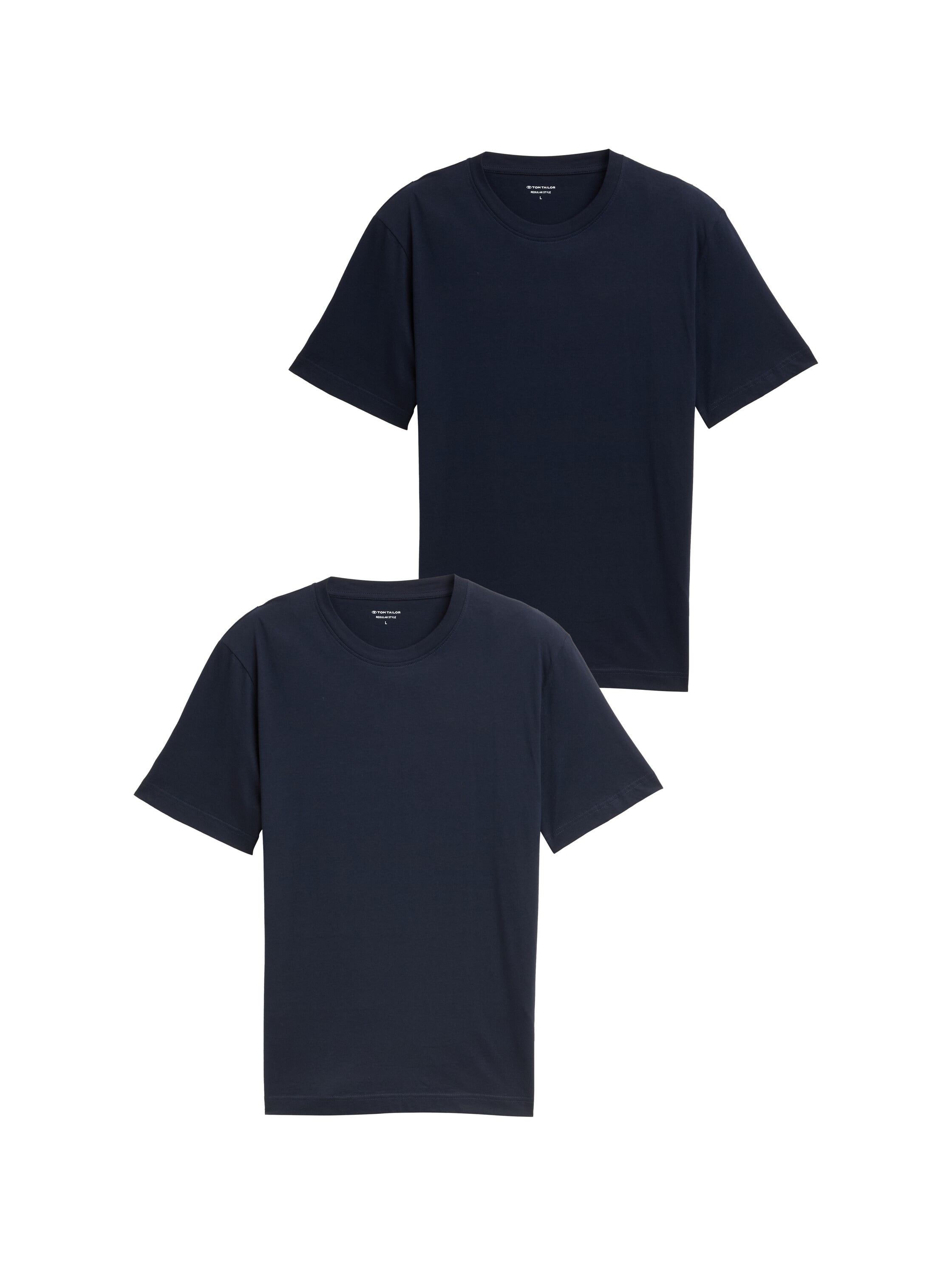 TOM TAILOR T-Shirt Packung, 2 Stk. mit Logo Print