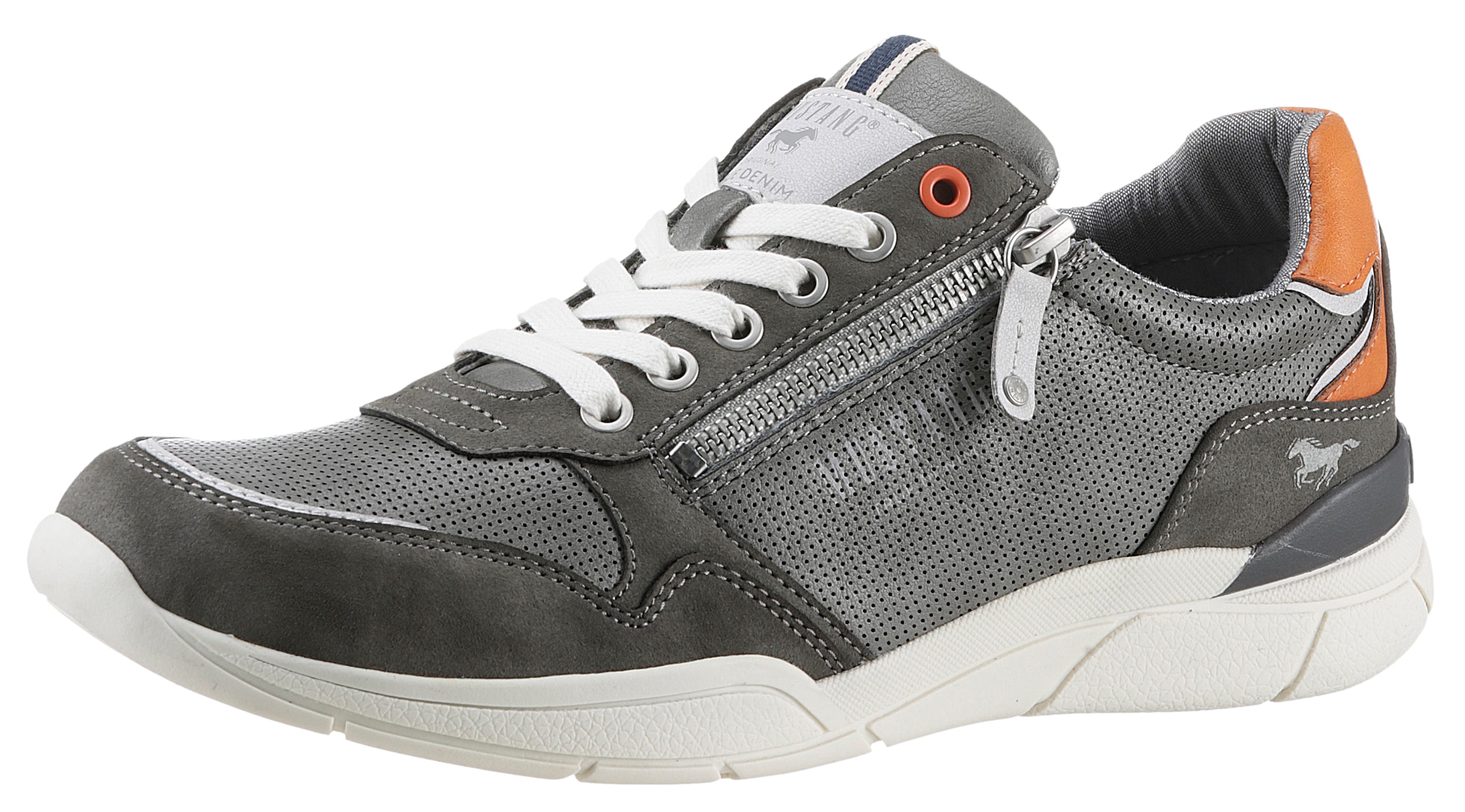 Mustang Shoes Sneaker, mit seitlichem Reissverschluss, Freizeitschuh, Halbschuh, Schnürschuh