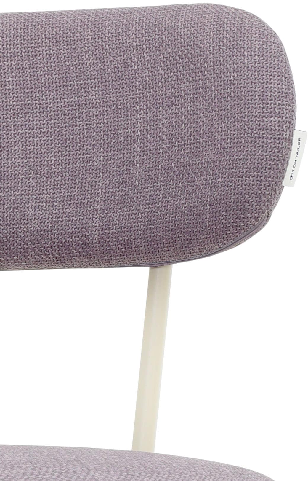 TOM TAILOR HOME 4-Fussstuhl »SOFT PAD CHAIR«, (Set), 2 St., Webstoff, Esszimmerstuhl, 4-Fussgestell, mit Rückenausschnitt