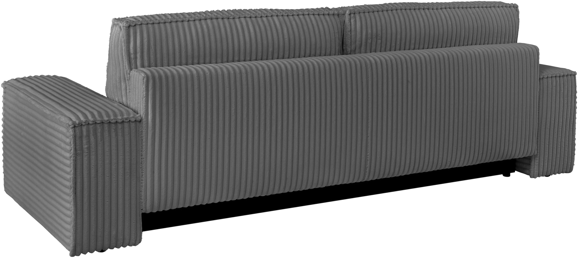 andas 3-Sitzer »FINNLEY Schlafsofa 257 cm, Schlaffunktion mit Bettkasten (200/136cm)«, in Aqua Clean-Bouclé, Struktur fein u. Cord