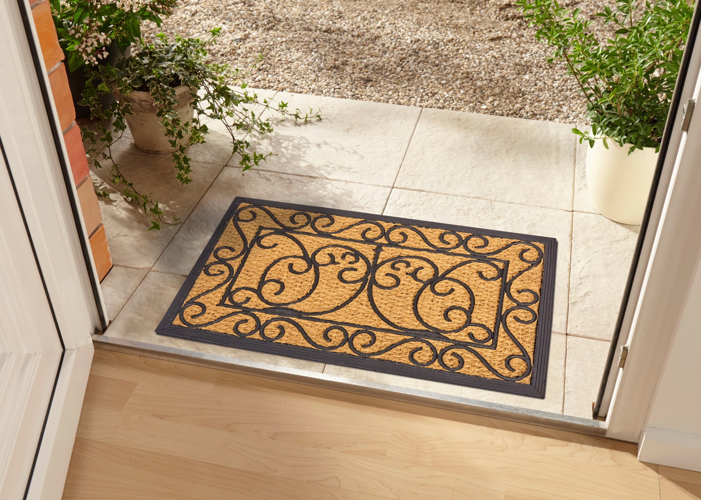 HANSE Home Fussmatte »Rechteckig, Türmatte«, rechteckig, 8 mm Höhe, Kokos, Gummi, Schmutzfangmatte, Outdoor, Rutschfest, Innen, Kokosmatte