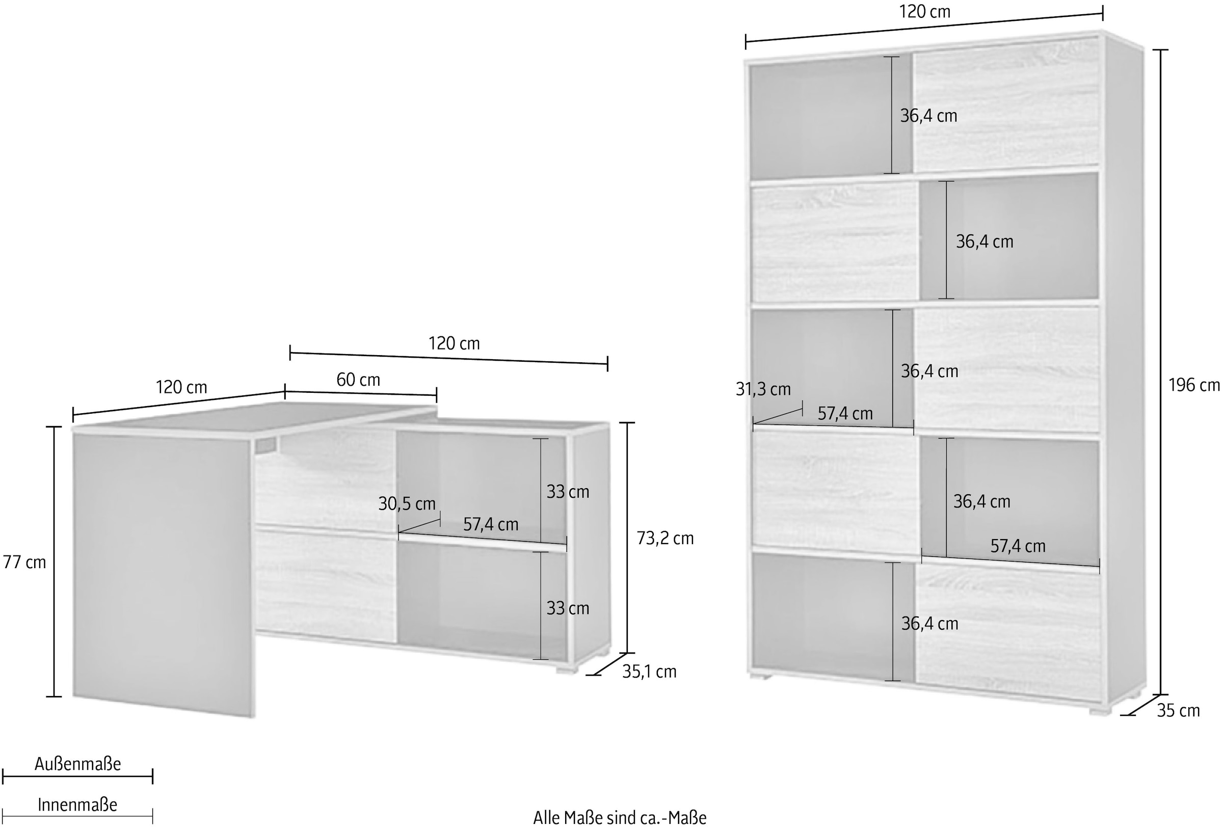 Büromöbel-Set (Set, GERMANIA St.) Jelmoli-Versand »GW-Slide«, 2 online | shoppen