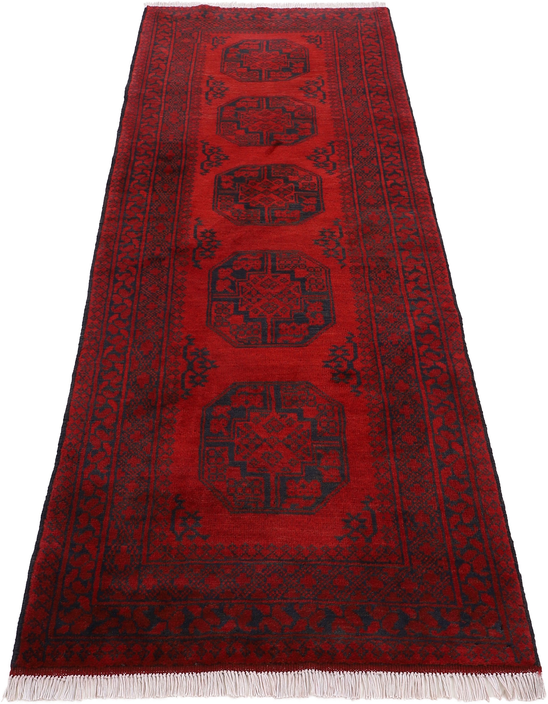 Woven Arts Läufer »Afghan Akhche«, rechteckig, 10 mm Höhe, handgeknüpft, Wohnzimmer, reine Wolle