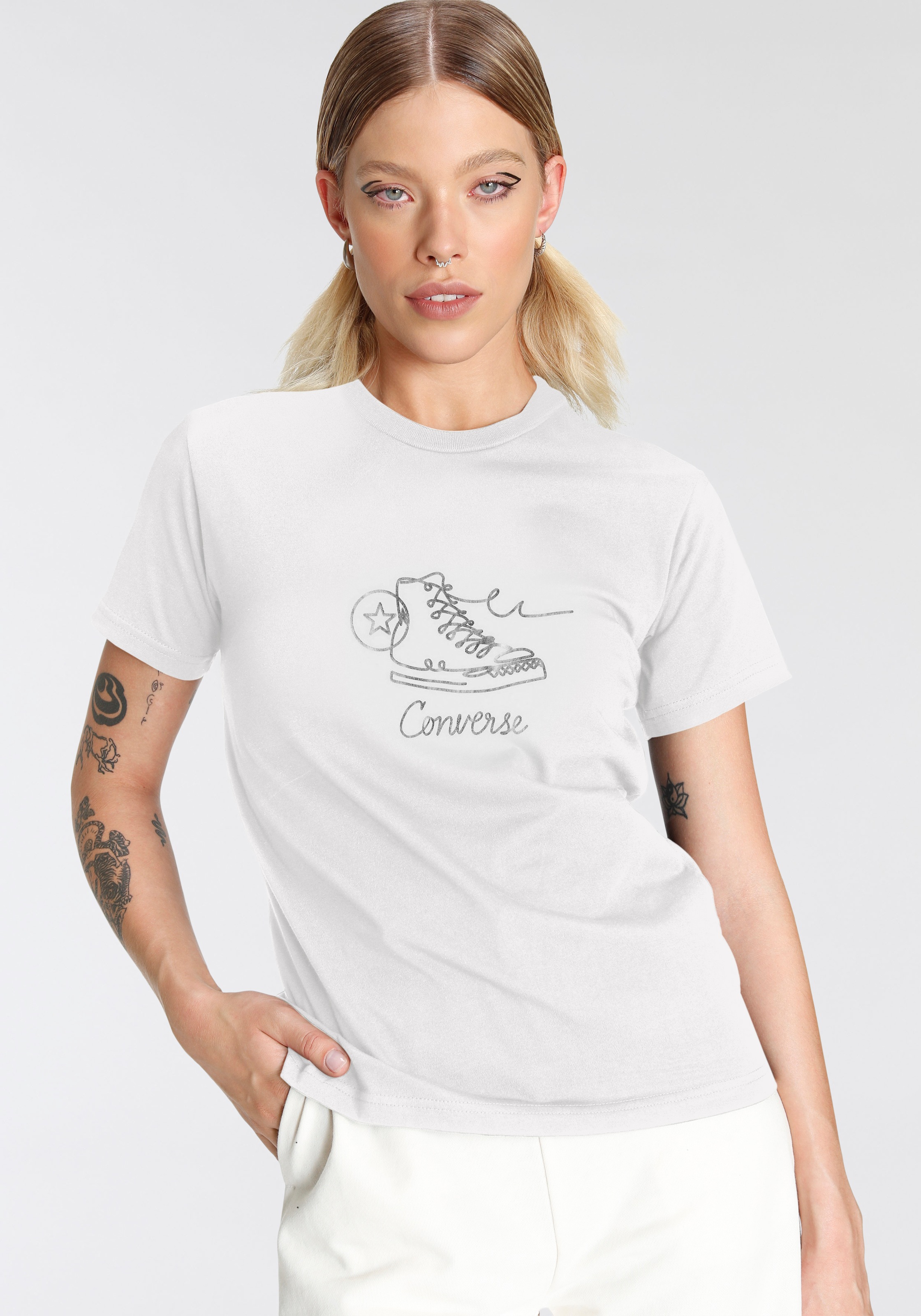 Converse T-Shirt »WOMEN'S CONVERSE SNEAKER SHORT SLEE«, (1 tlg.) kaufen