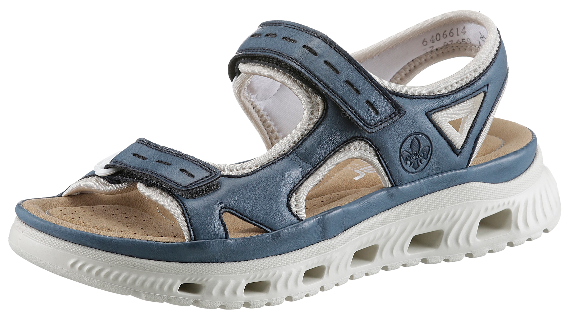 Rieker Sandale »Outdoorsandale«, Sommerschuh, Sandalette, Plateauabsatz, mit Klettverschlüssen