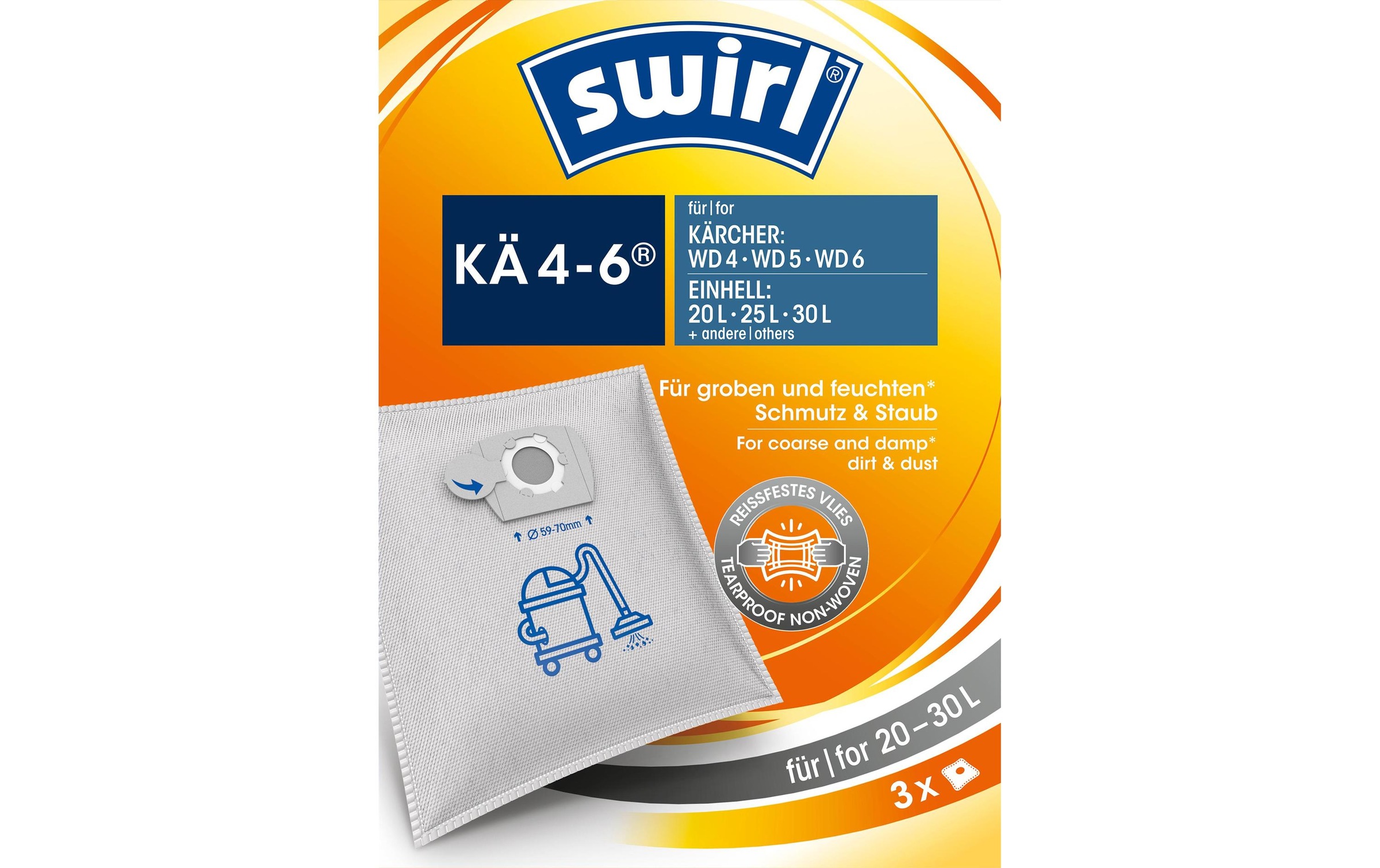 Swirl Staubsaugerbeutel »KÄ 4-6, 3 Stück«, (3 St.)