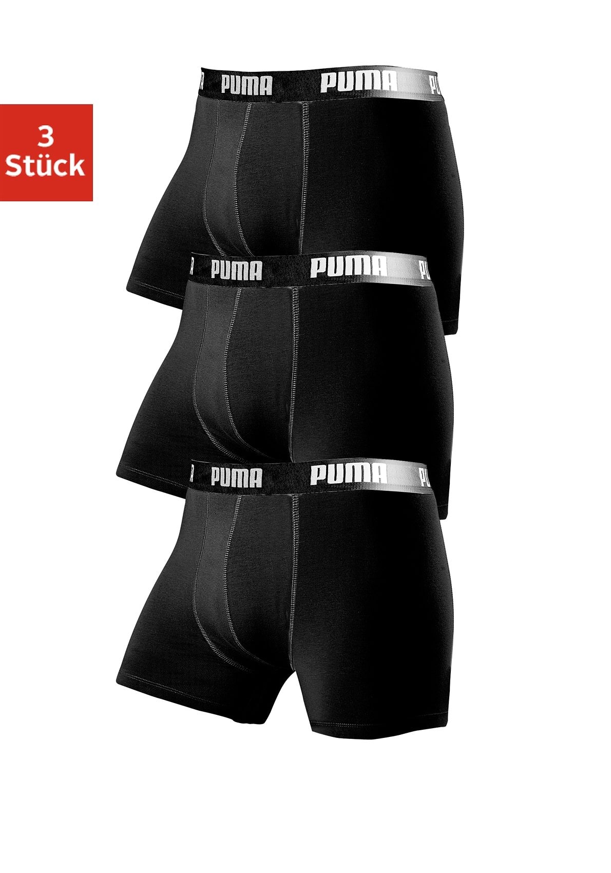 PUMA Boxer Packung, 3er-Pack, mit Marken-Logo im Bund