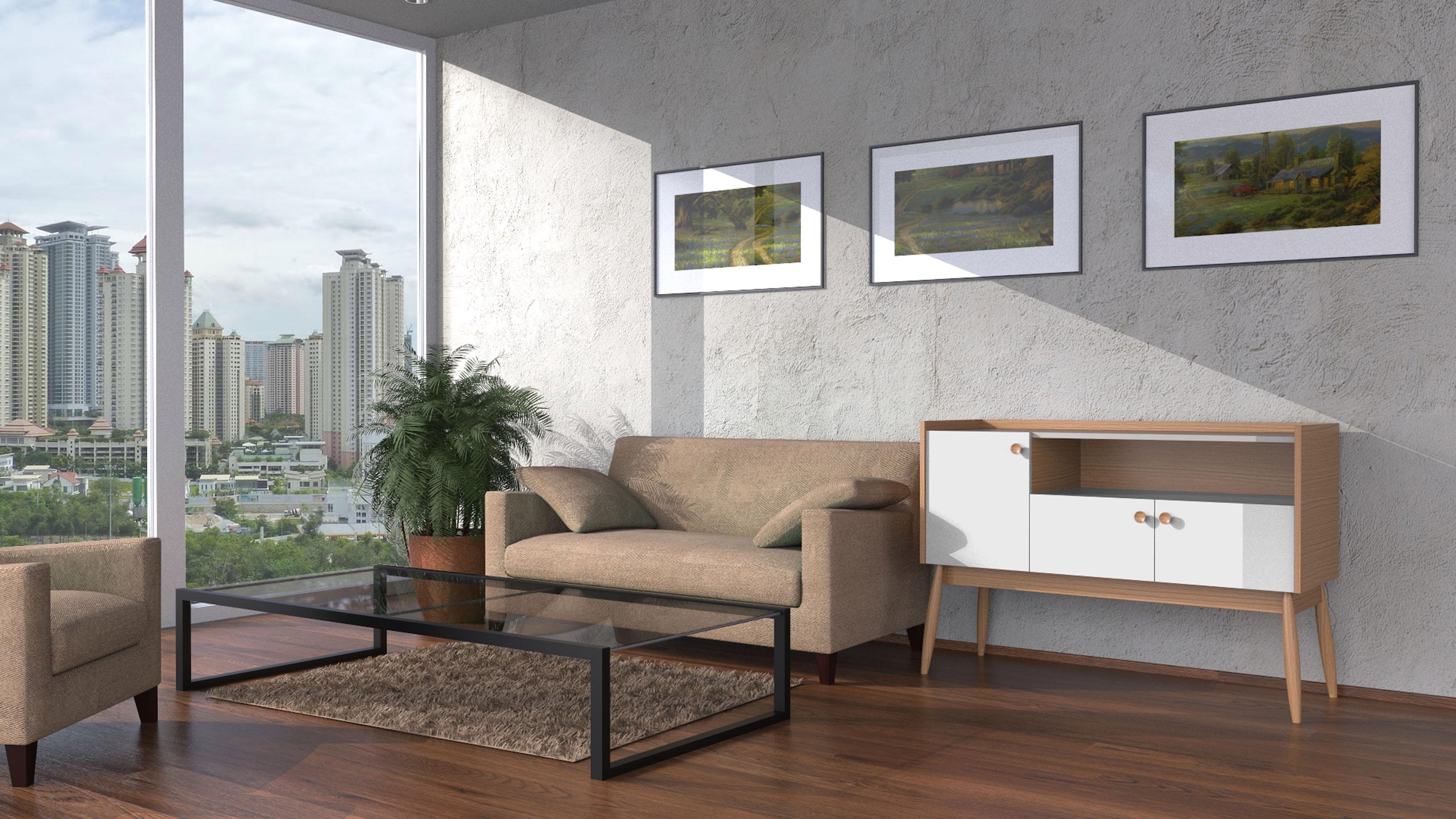 Woodman Sideboard, Kommode im angesagten skandinavischen Look, Breite 115 cm, FSC®