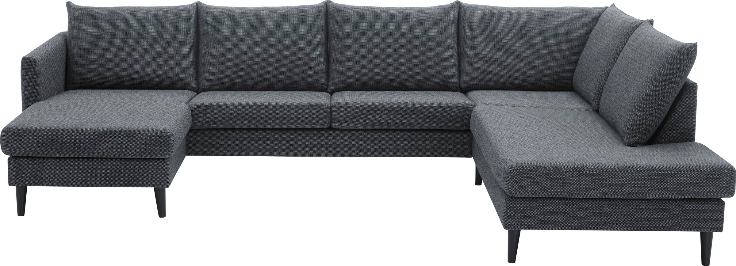 ATLANTIC home collection Wohnlandschaft »Rekvik U-Form«, mit Wellenunterfederung, mit Massivholzfüssen