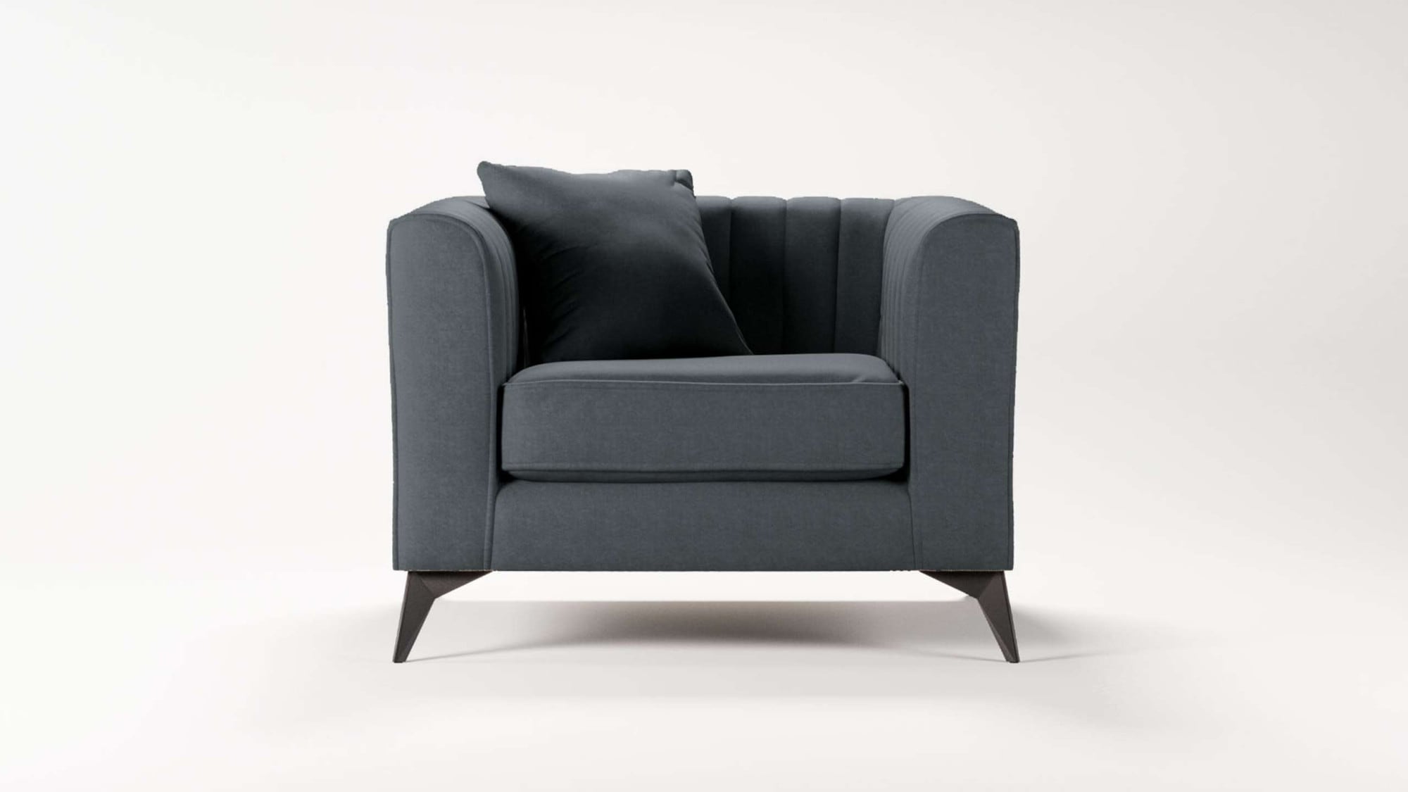 Places of Style Sessel »MATTHEW Loungesessel, Masse B/T/H: 99/86/74 cm«, incl. 1 Zierkissen, Steppung im Rückenbereich