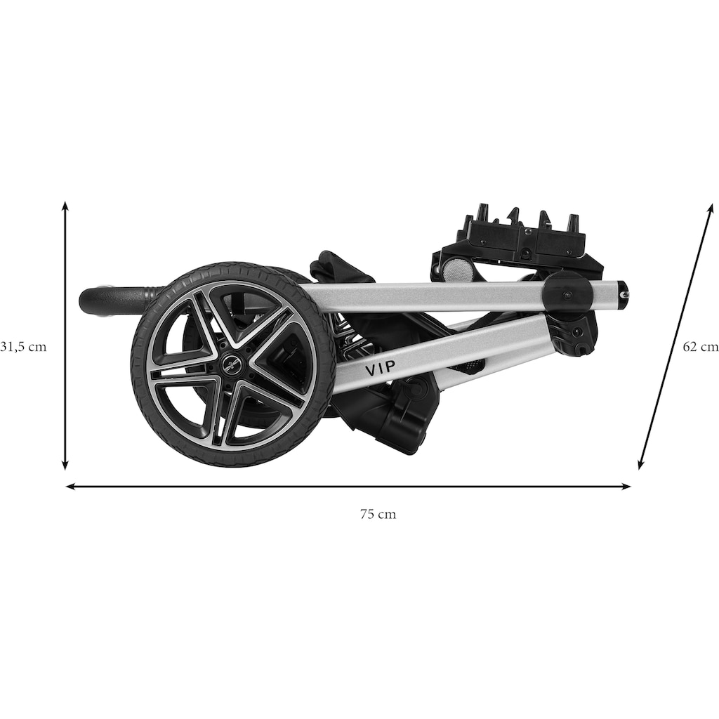 Hartan Kombi-Kinderwagen »Vip GTX - Bellybutton«, 22 kg, mit Falttasche; Made in Germany; Kinderwagen