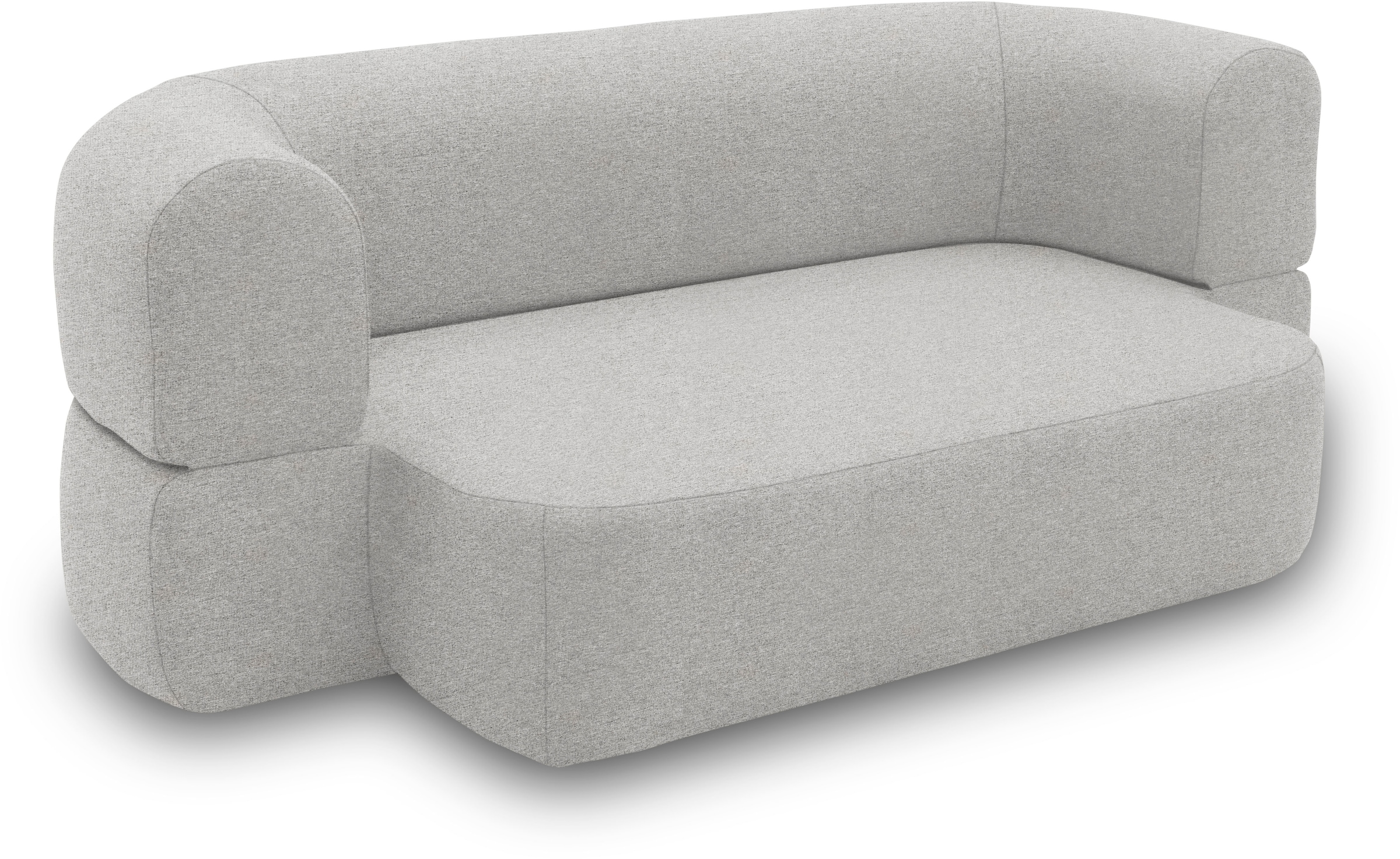 INOSIGN Schlafsofa »Denair oval Federkern, Bettsofa, organisches Design. Breite 208cm«, 2-Sitzer durch Klappen verwandeln in eine Liegefläche