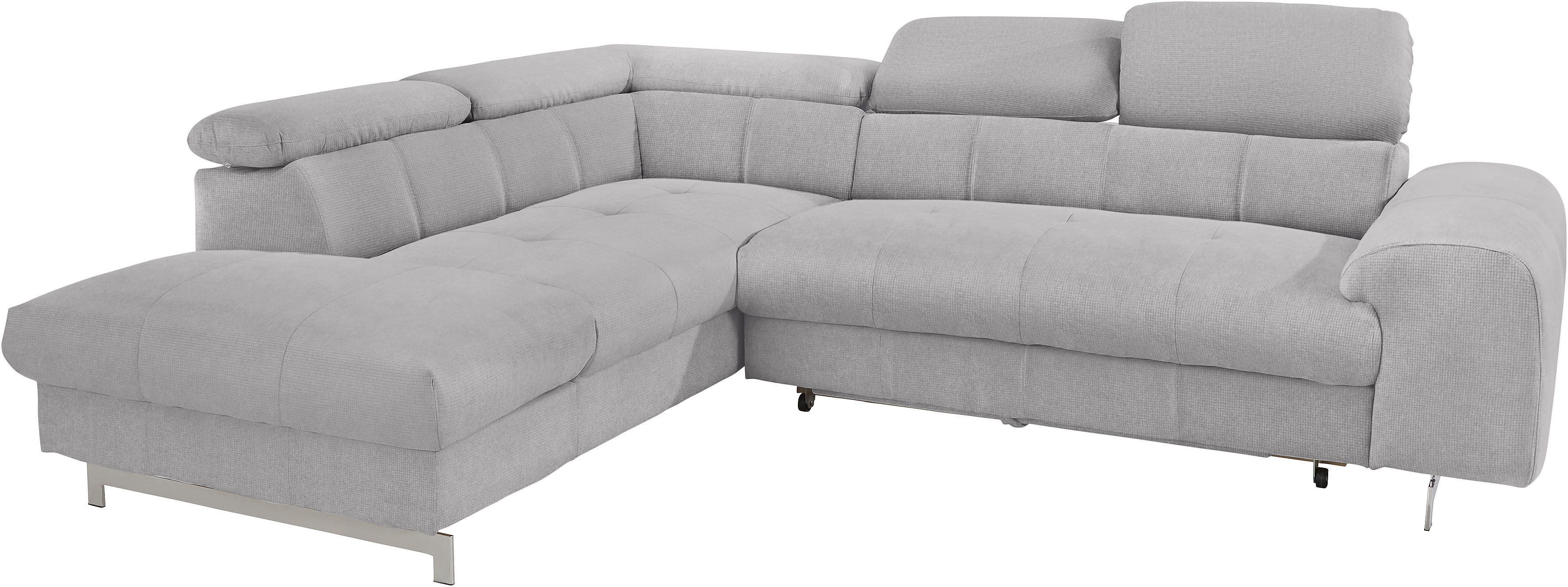COTTA Ecksofa "Chef L-Form" mit Kopfteilverstellung, wahlweise mit Schlaffunktion & Bettkasten