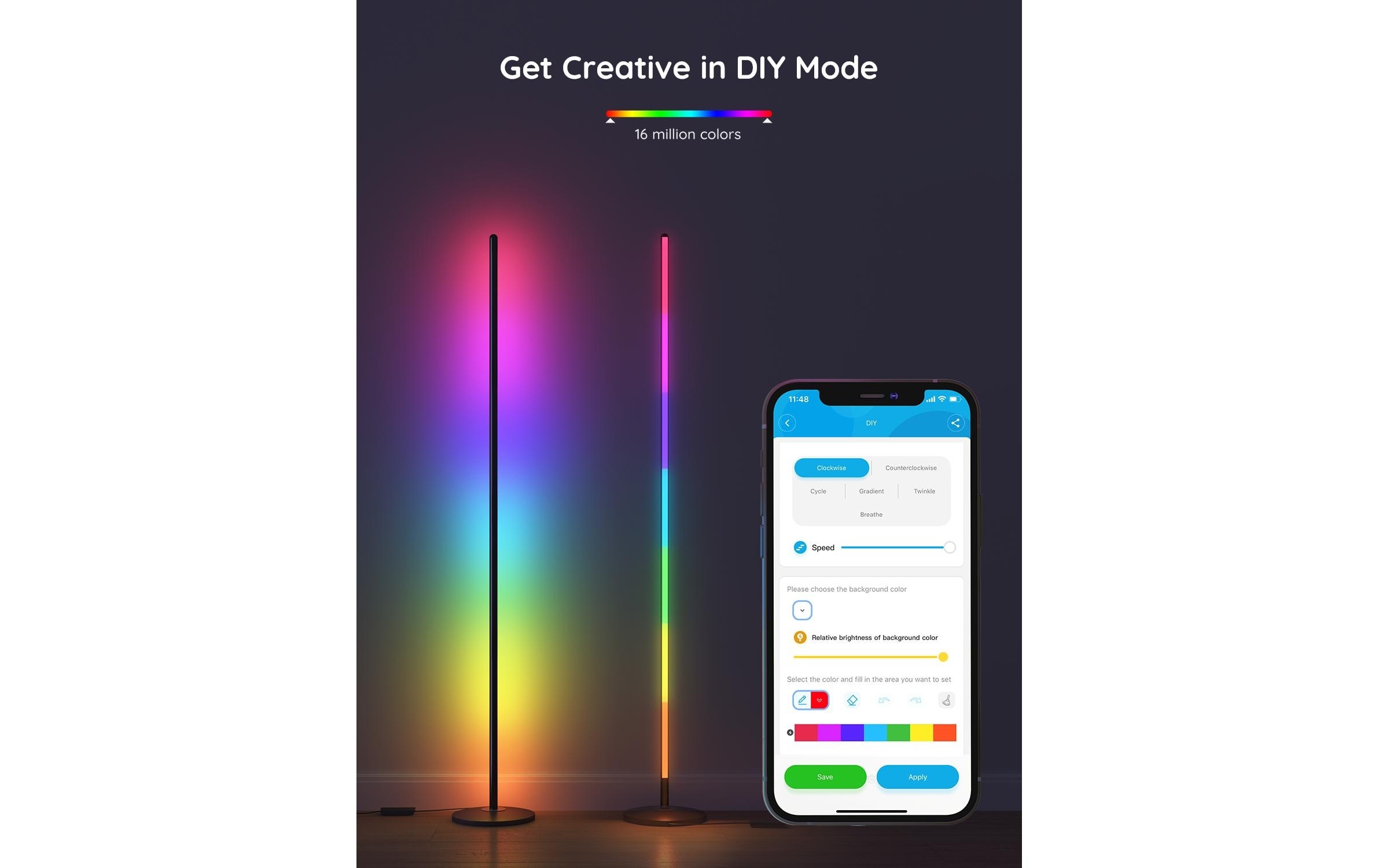 Stehlampe »Govee Smart Corner RGB«