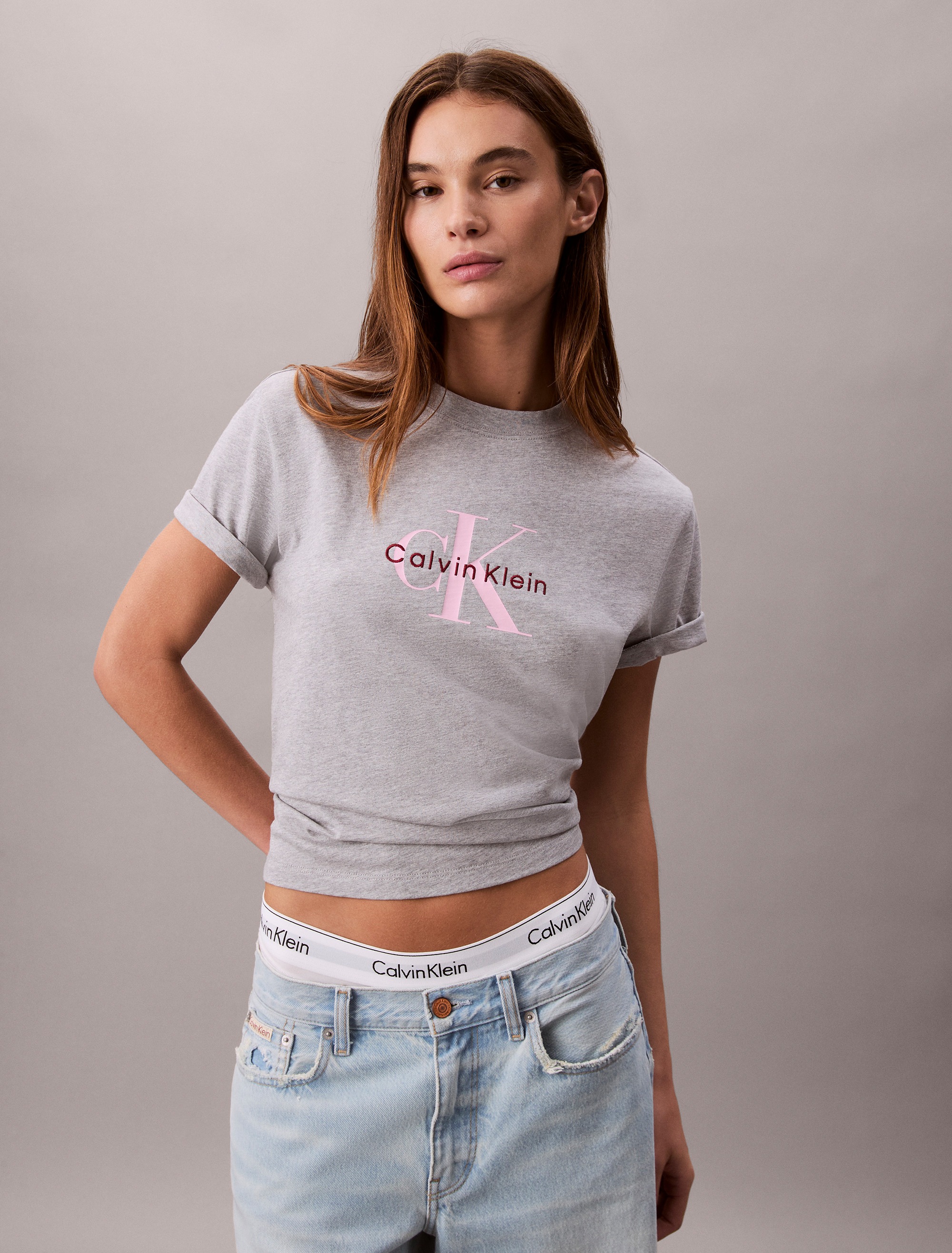 Calvin Klein Jeans T-Shirt »HERO SS CLASSIC MONOLOGO CNECK T« Rundhalsausschnitt, Regular Fit, Logo-Druck