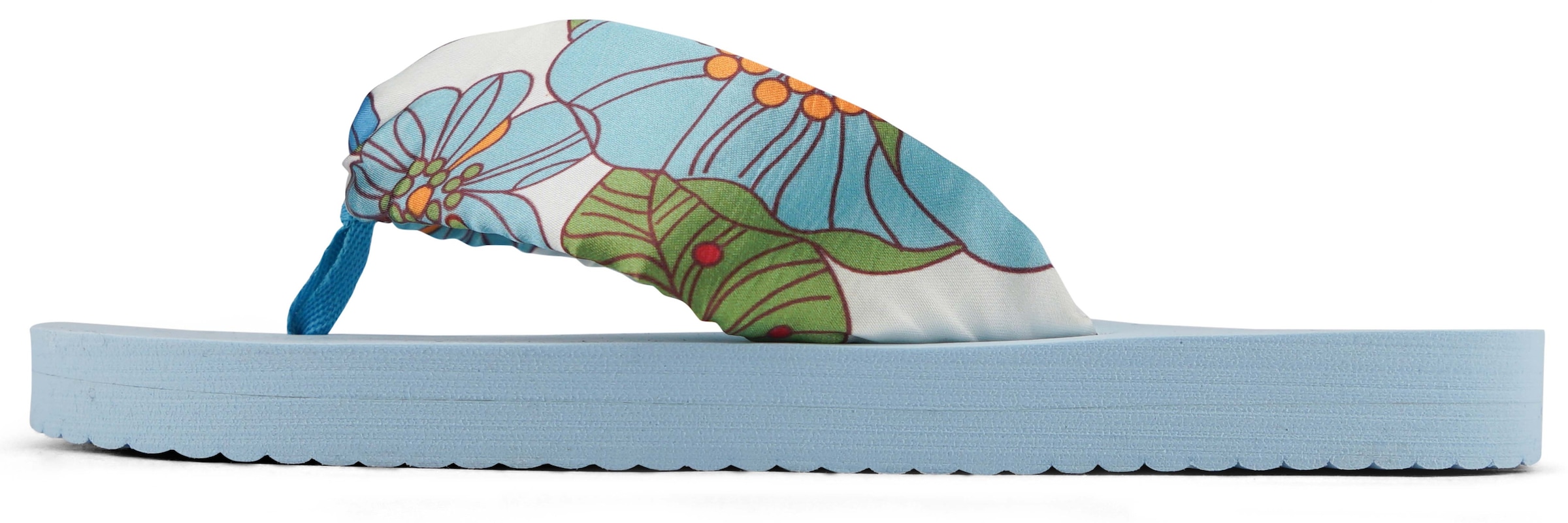 Flip Flop Zehentrenner »flip*tube flower«, Sommerschuh, Schlappen, Poolsildes mit schönem Blumenprint