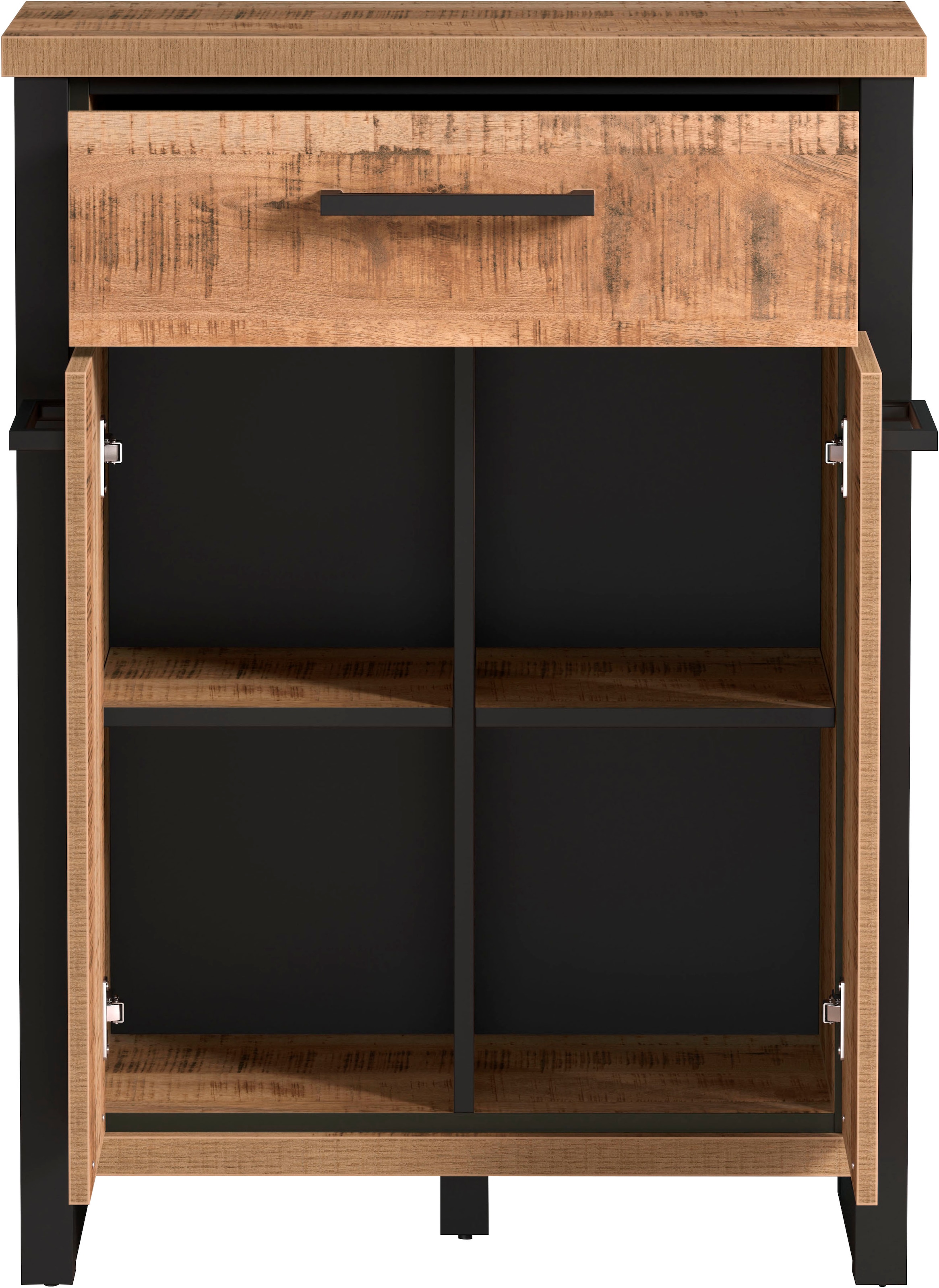 Home affaire Kommode »Elda«, (1 St.), Kommode mit 2 Türen, 1 Schublade mit Vollauszug – (B/T/H) 73/39/100 cm