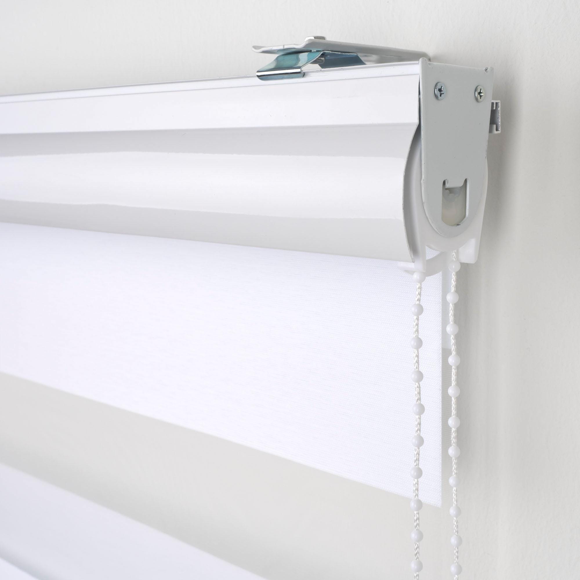 Liedeco Doppelrollo »DUO-Rollo mit 20 cm Streifen«, Lichtschutz, mit Bohren, im Fixmass