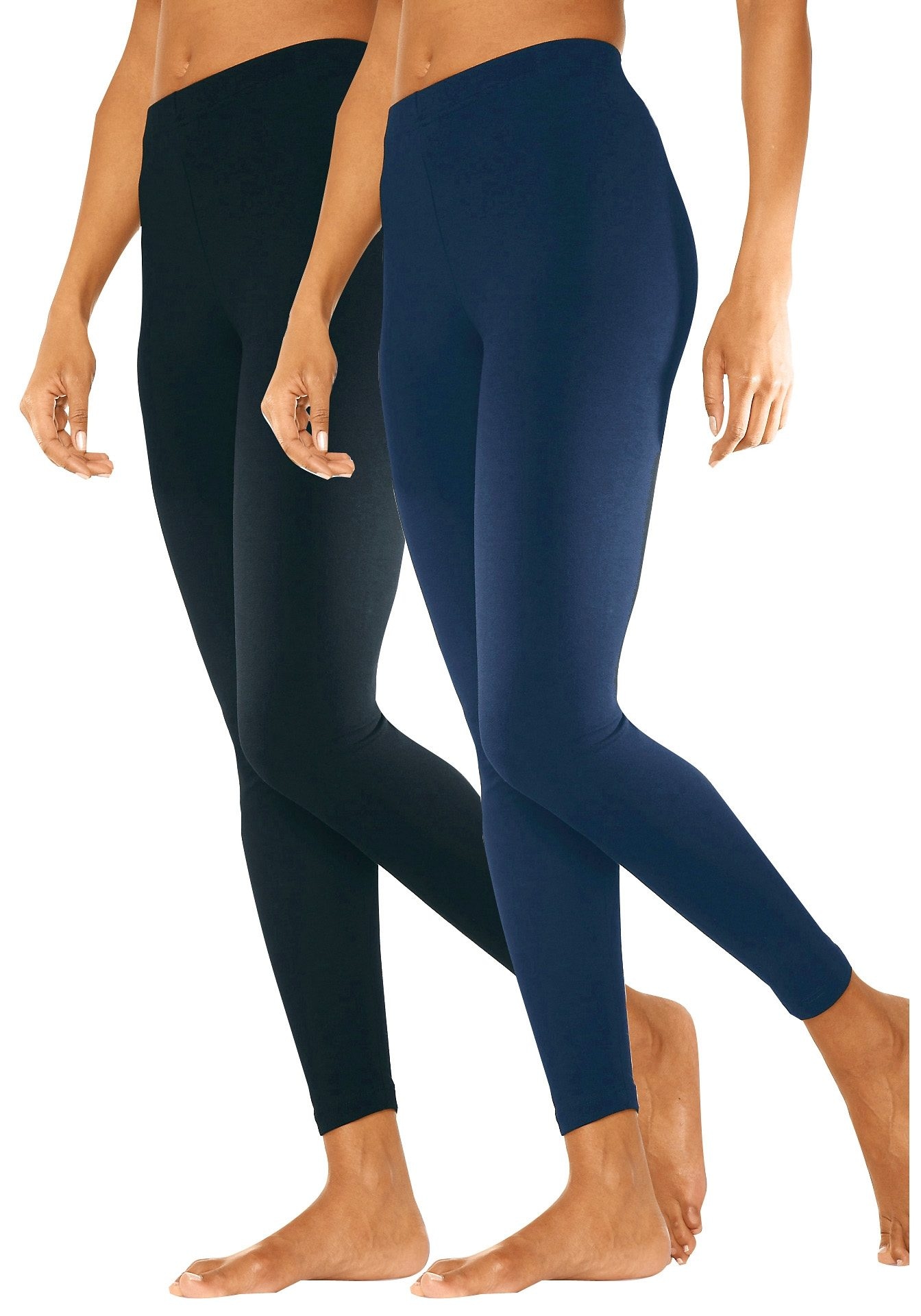 Vivance active Leggings, (2er-Pack), mit Gummibund, Loungewear