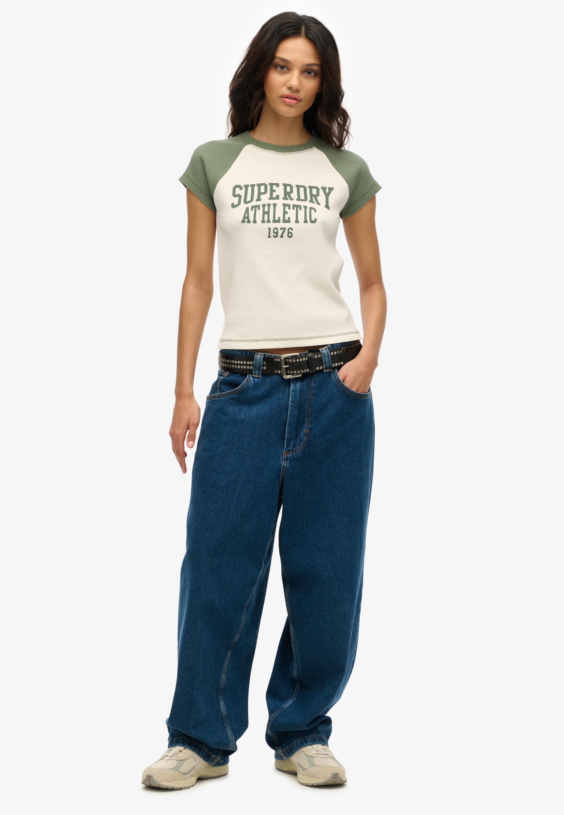 Superdry Print-Shirt »ATH ESS RAGLAN CAP SLEEVE TEE«