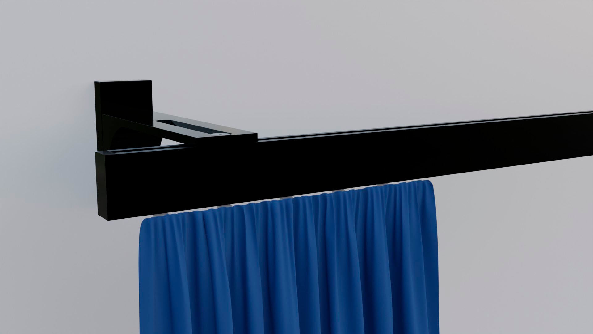 indeko Gardinenstange "Bern" 1 läufig-läufig Wunschmasslänge Innenlauf Komplett-Set inkl. Gleitern und Montagematerial