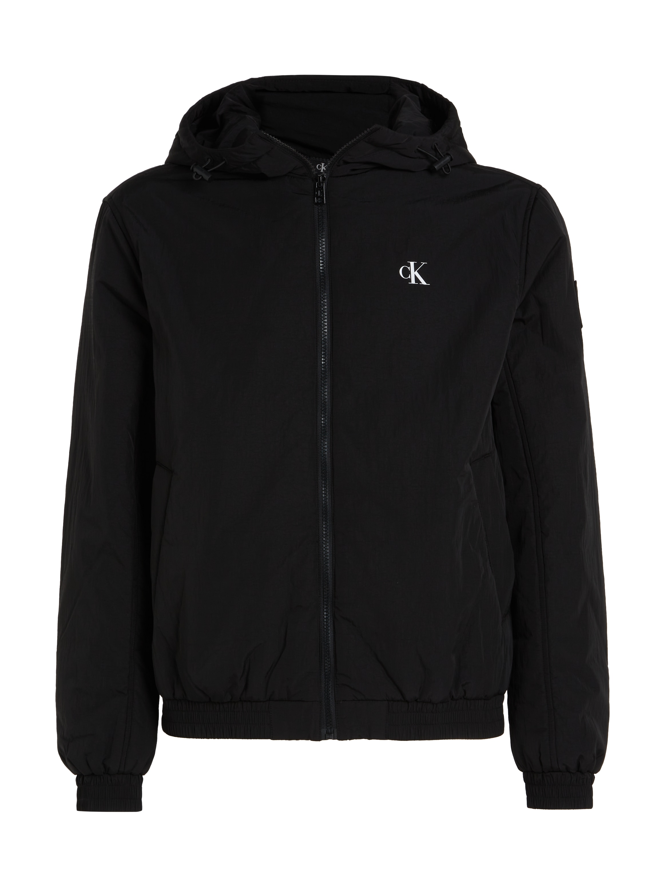 Calvin Klein Jeans Outdoorjacke »PADDED HOODED HARRINGTON«, mit Kapuze, mit Logoprägung