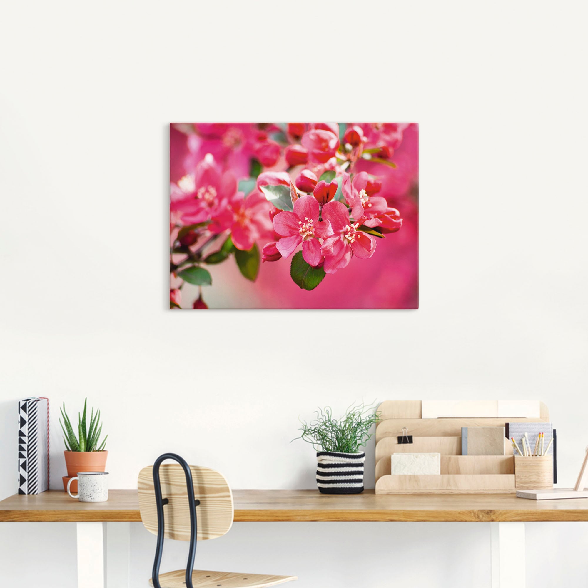Artland Leinwandbild »Holzapfelblüte 1«, Blumen, (1 St.), auf Keilrahmen gespannt