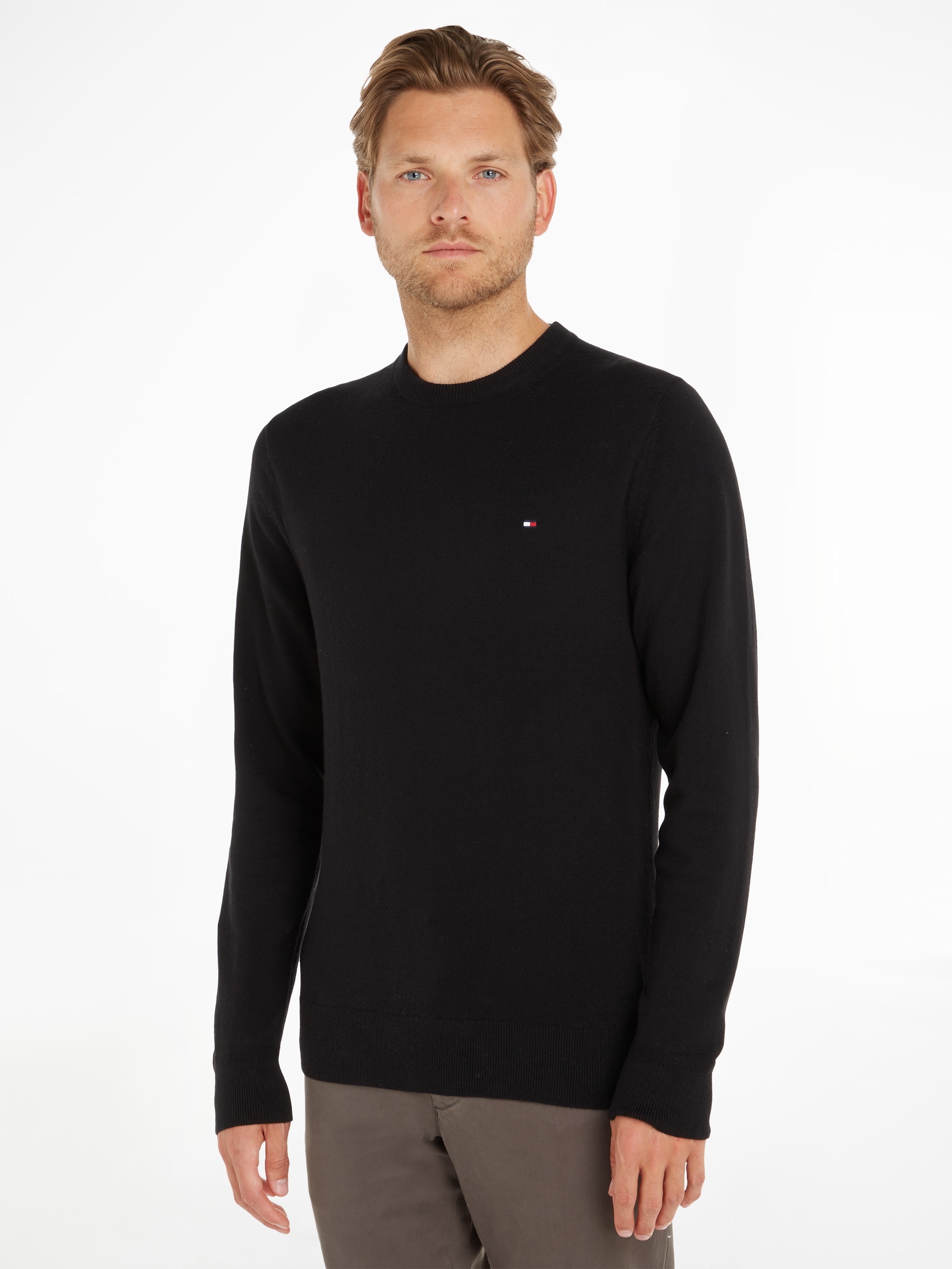 Tommy Hilfiger Rundhalspullover »PIMA ORG CTN CASHMERE CREW NECK«