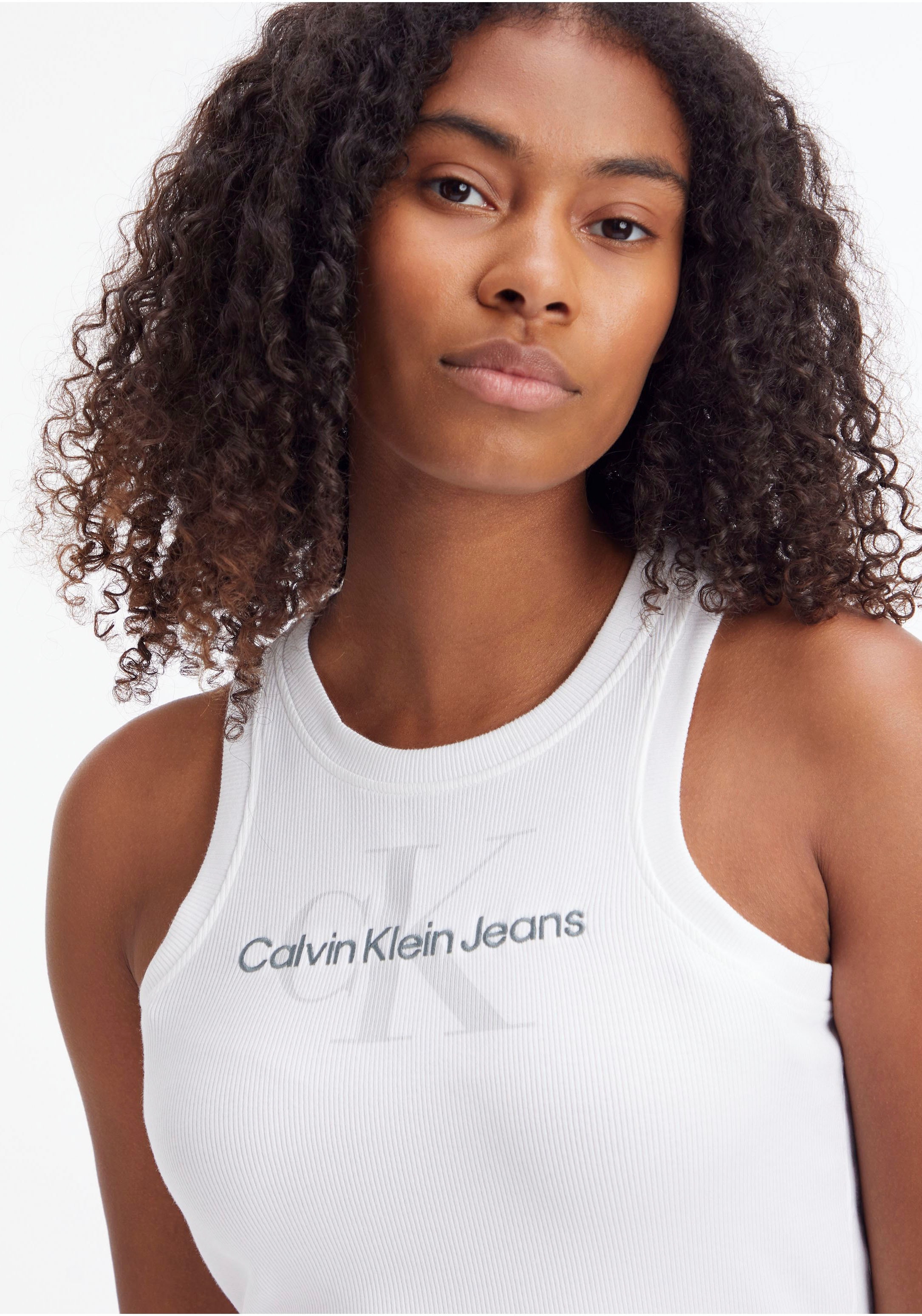 ❤ Calvin Klein Jeans im Shop elastischer bestellen aus Jelmoli-Online Midikleid, Baumwolle