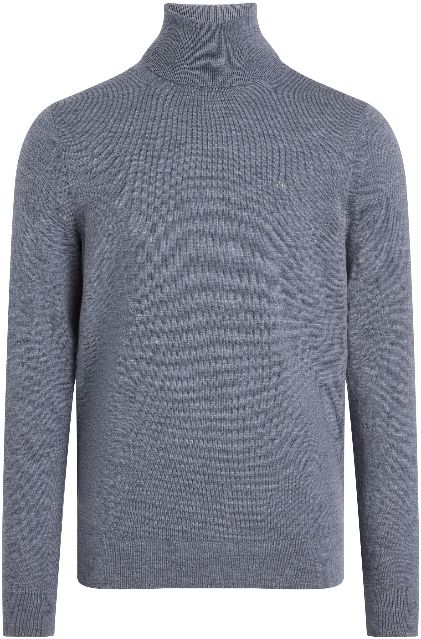 Calvin Klein Rollkragenpullover »SUPERIOR WOOL TURTLE NECK«, mit Logostickerei