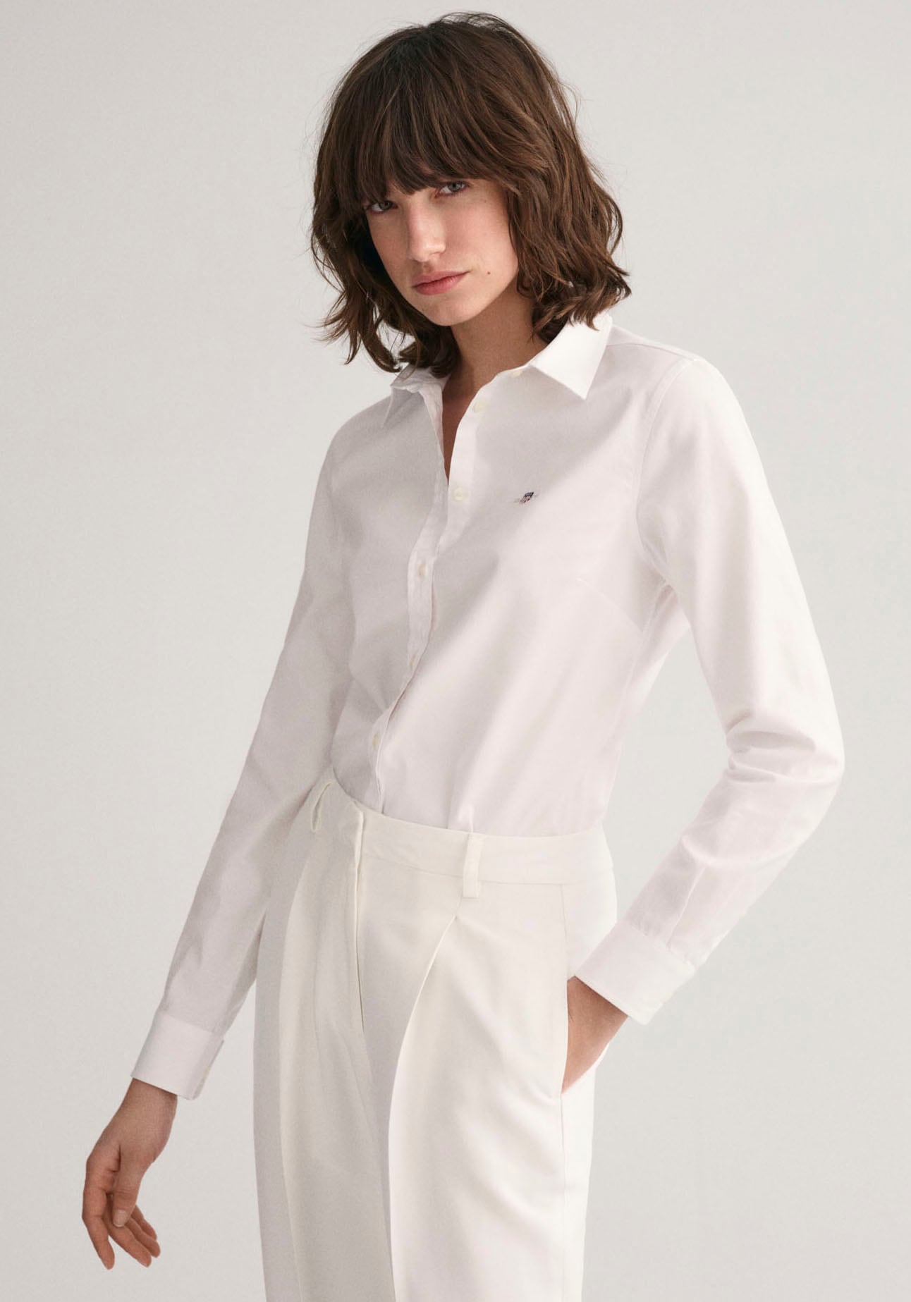 Gant Langarmbluse »New Slim Stretch Oxford Blouse«, für bequemen Sitz u. Bewegungsfreiheit,...