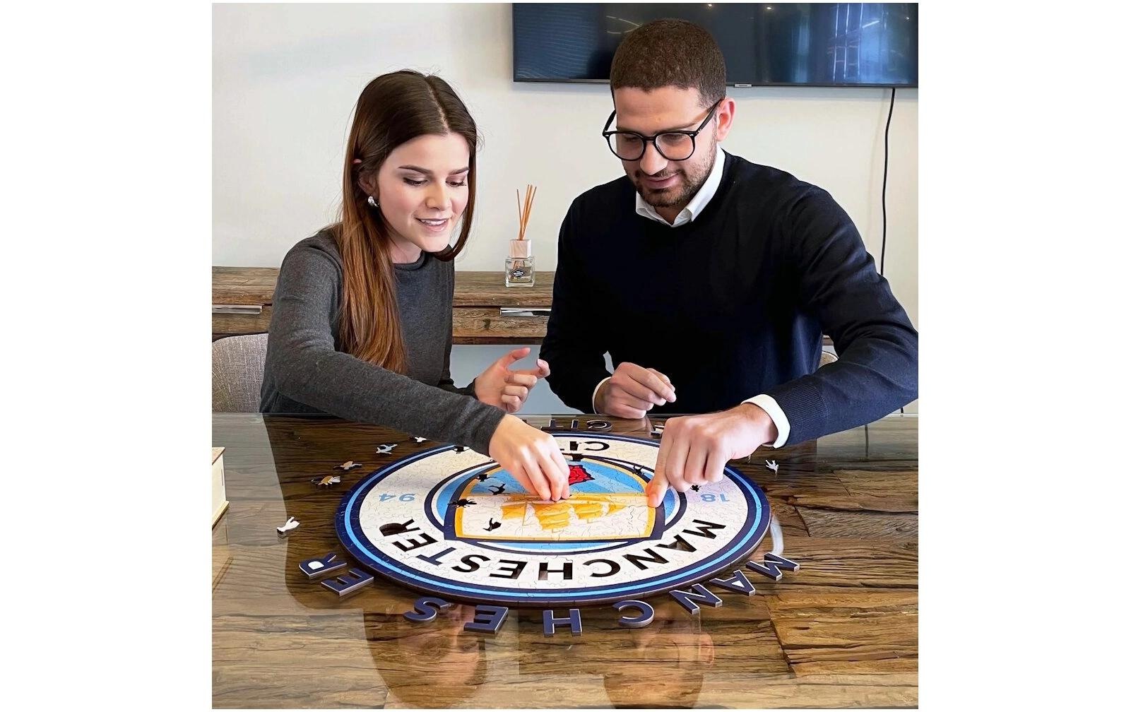 Puzzle »Iconic Man City FC – Logo«, Holzart: Birke (Herkunftsland: China)