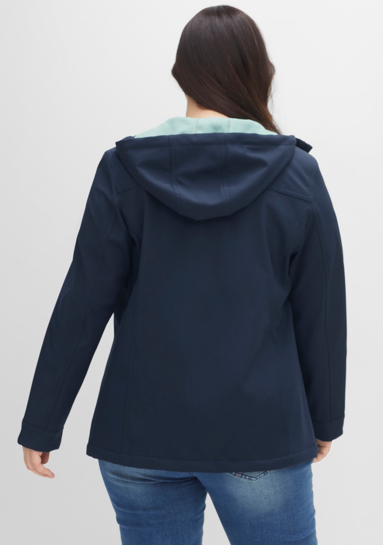 Sheego Softshelljacke, mit Kapuze
