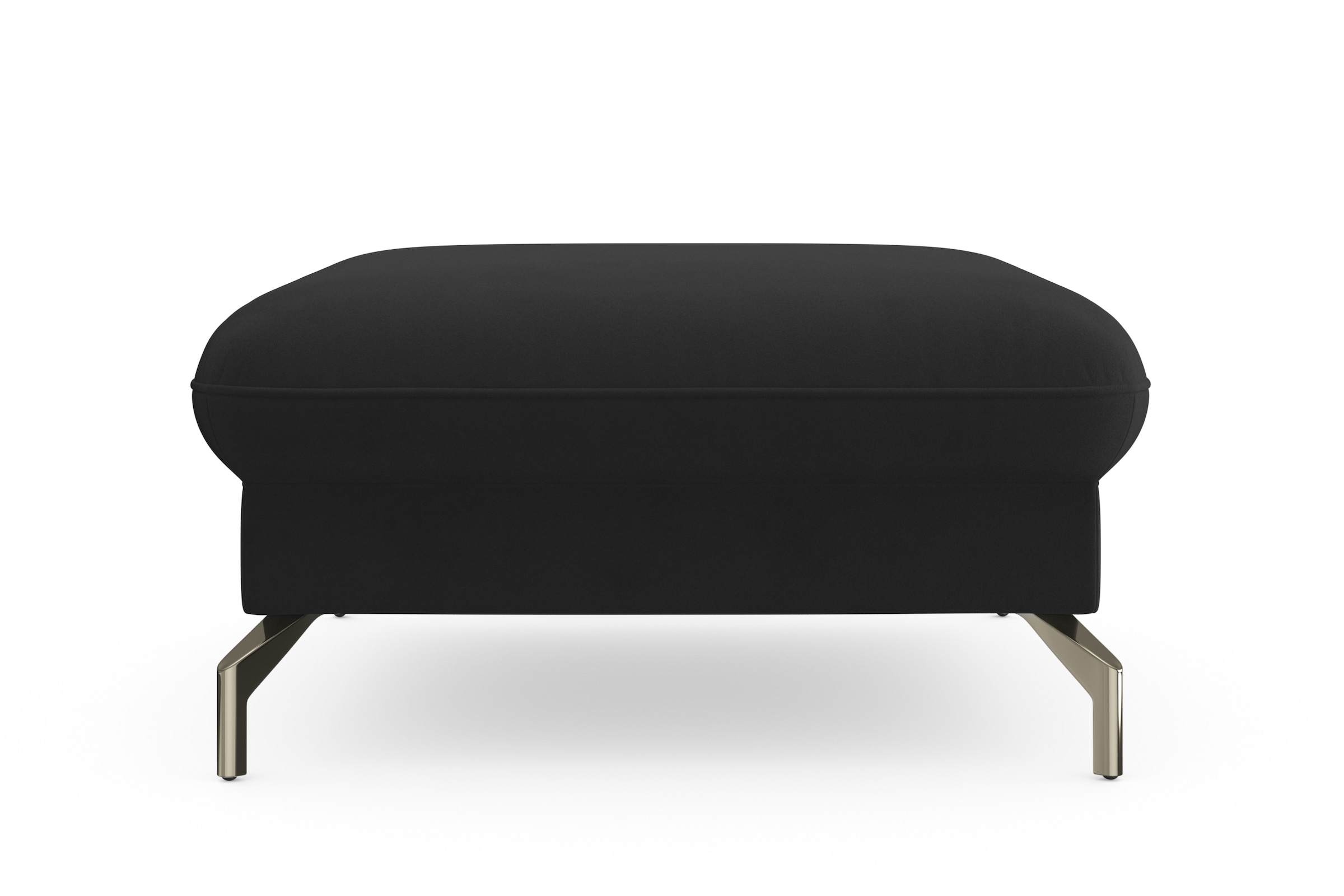 sit&more Hocker »Fashion«, inklusive Federkern, mit satinierten Nickelfüssen