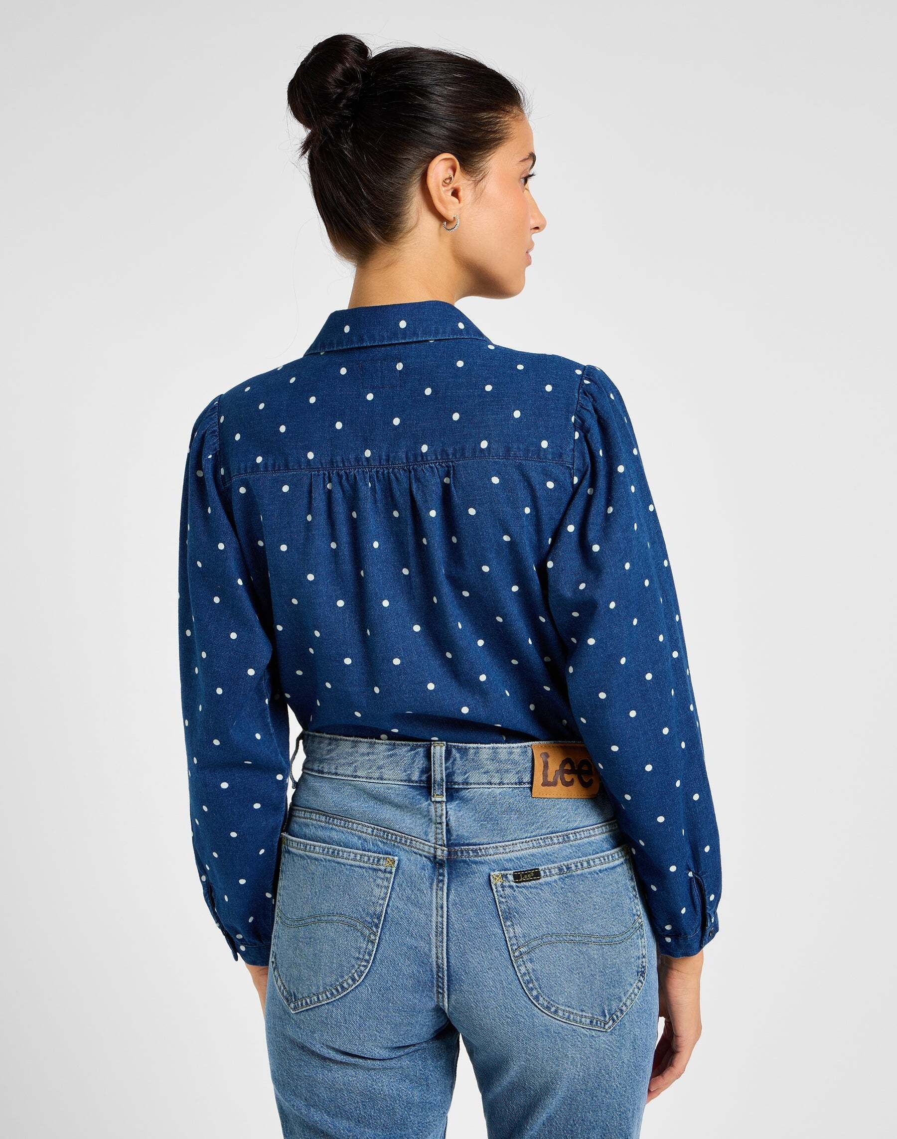 Lee® Jeansbluse »LEE Jeanshemd Shirred Blouse«
