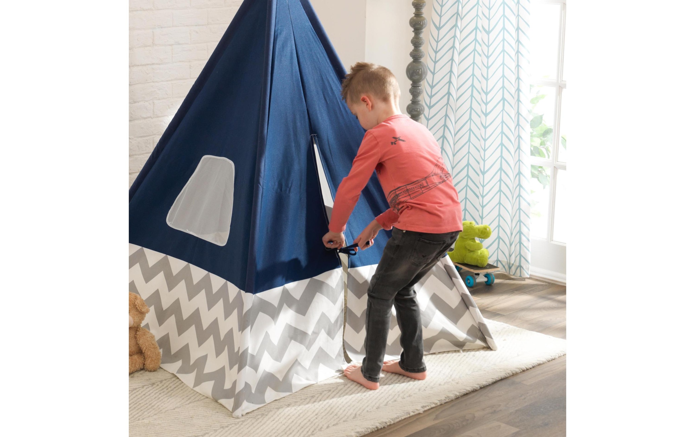 KidKraft® Spielzelt »Spielzelt Deluxe Tipi Dunkelblau«