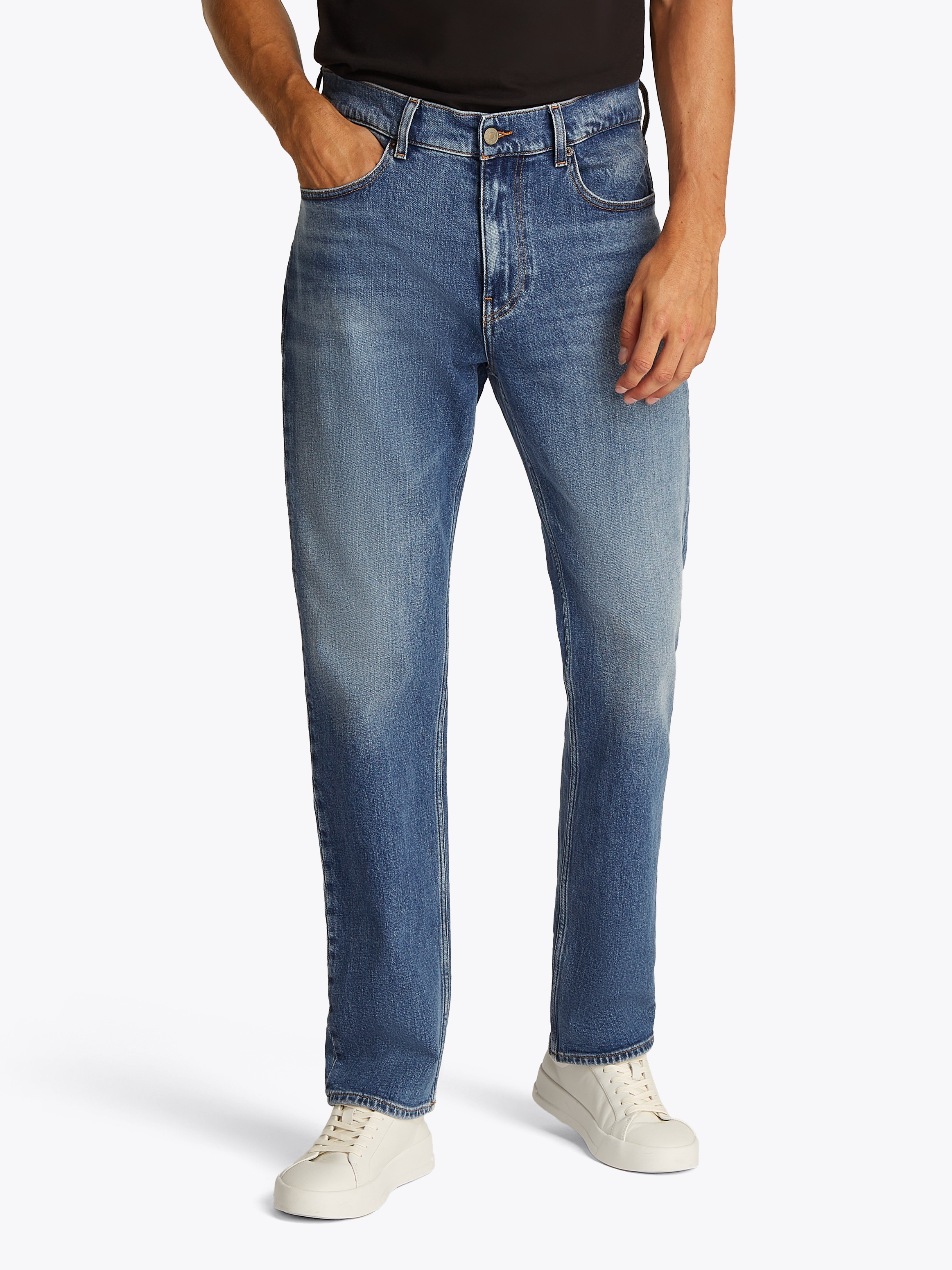 Tommy Jeans Slim-fit-Jeans »Ryan Regular Slim Straight«, Slim‑Straight‑Jeans aus hochwertigem Denim regulärer Leibhöhe